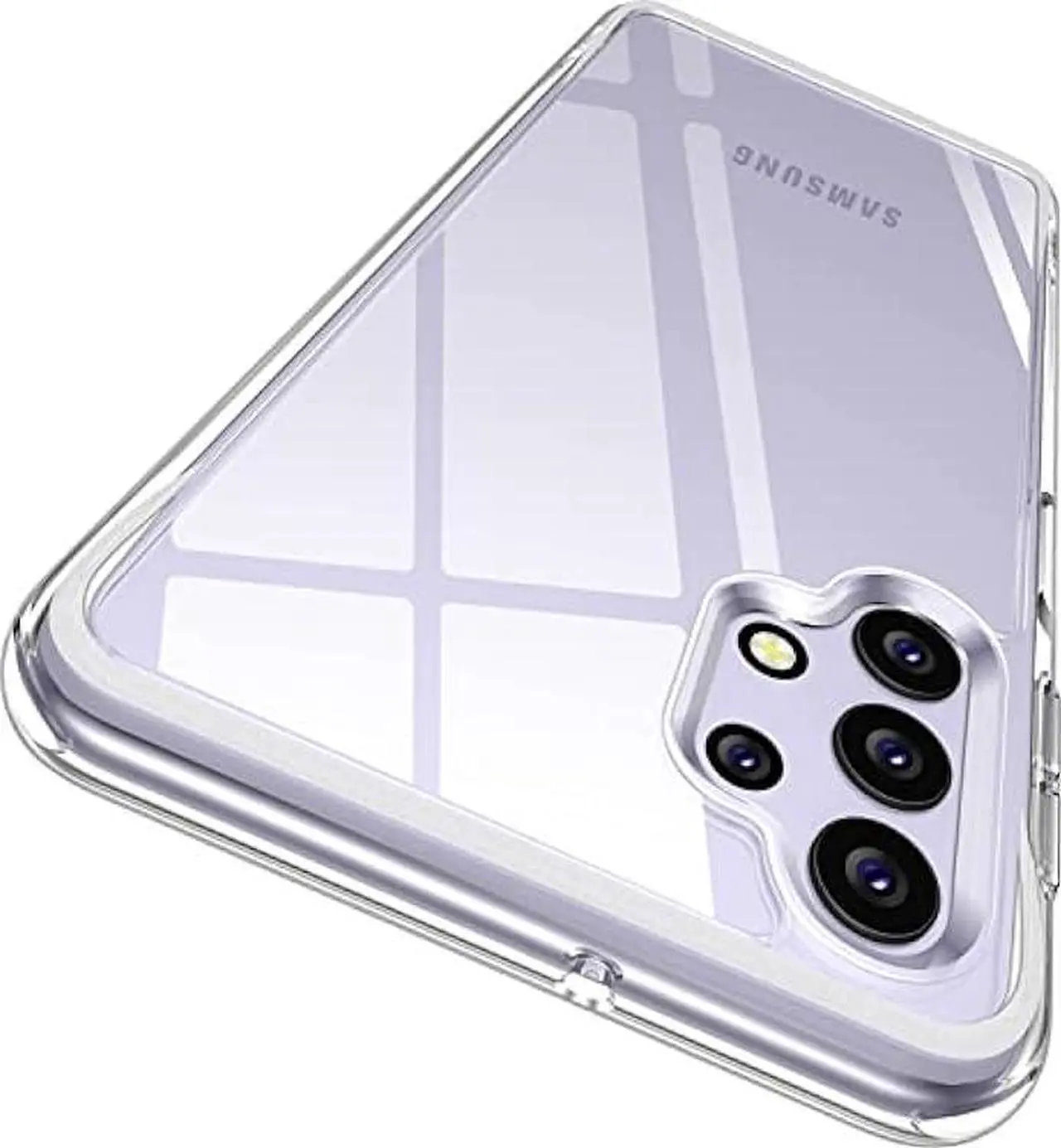 Main image of Rayboen for Samsung Galaxy A32 5G Case Diamond Clear Designed [Anti-Yellowing] Shockproof Phone Case, Hard Back & Soft TPU Bumper Hybrid Transparent Cover for Galaxy A32 5G Phone Case 6.5 inch