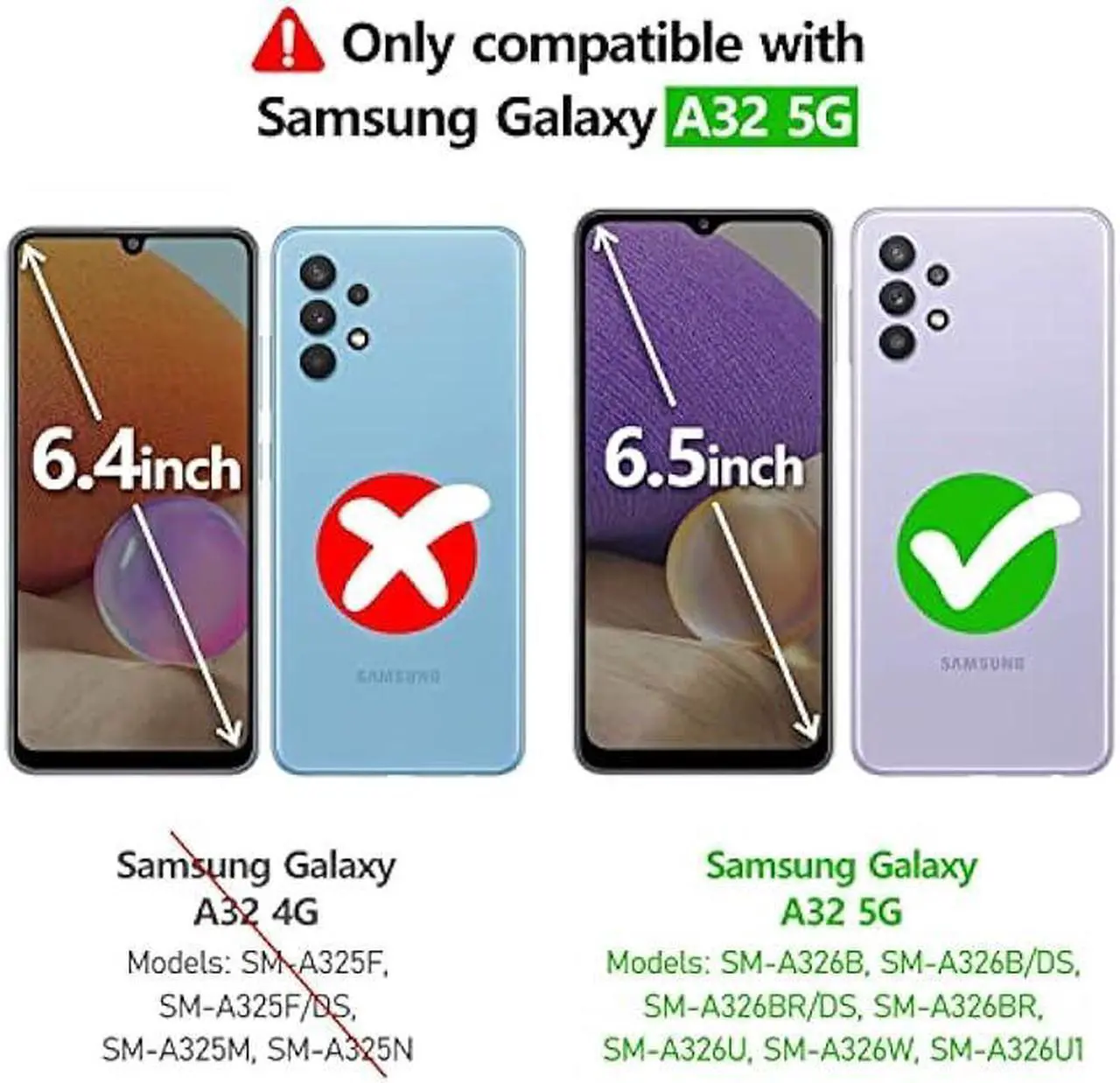 Alt view image 2 of 6 - Rayboen for Samsung Galaxy A32 5G Case Diamond Clear Designed [Anti-Yellowing] Shockproof Phone Case, Hard Back & Soft TPU Bumper Hybrid Transparent Cover for Galaxy A32 5G Phone Case 6.5 inch