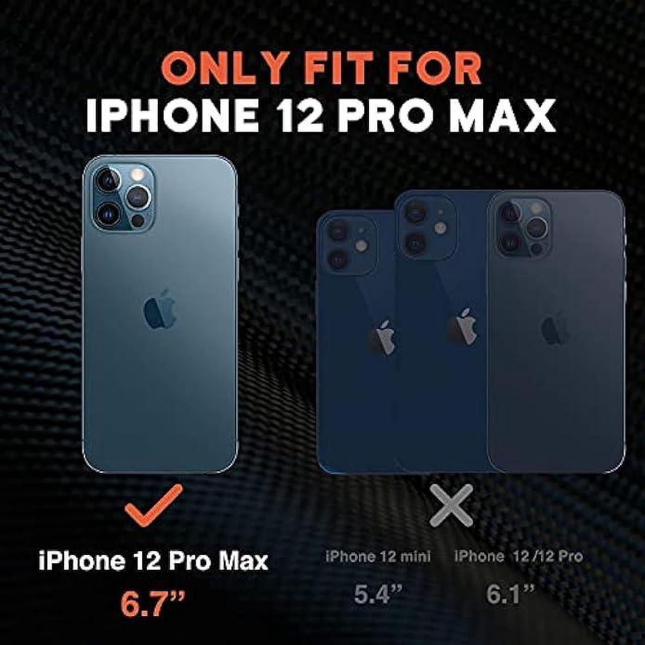 Alt view image 2 of 6 - NTG [1st Generation Designed for iPhone 12 Pro Max Case, Heavy-Duty Tough Rugged Lightweight Slim Shockproof Protective Case for iPhone 12 Pro Max 6.7 Inch Black