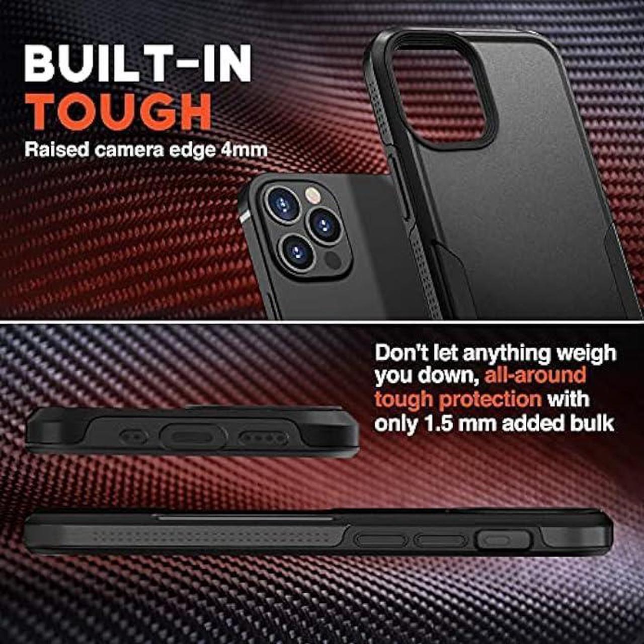 Alt view image 3 of 6 - NTG [1st Generation Designed for iPhone 12 Pro Max Case, Heavy-Duty Tough Rugged Lightweight Slim Shockproof Protective Case for iPhone 12 Pro Max 6.7 Inch Black