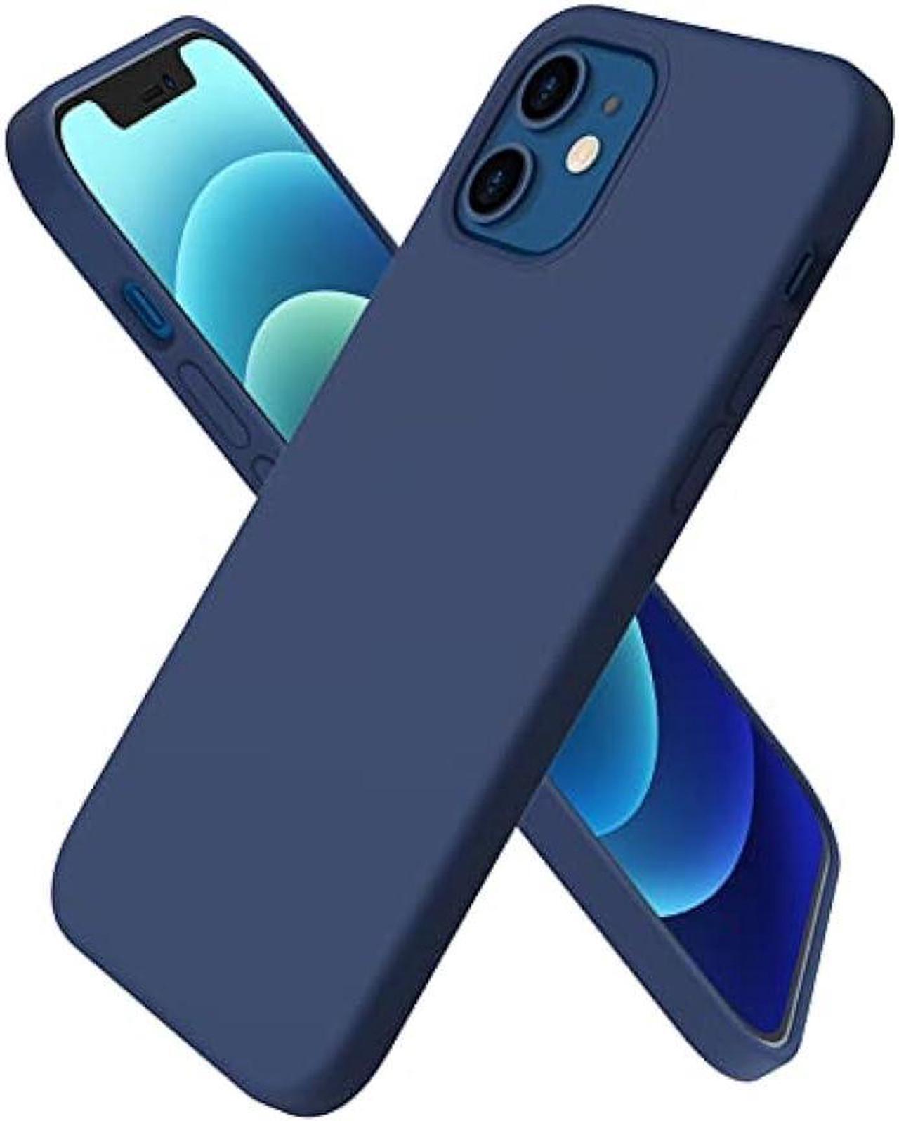 Main image of ORNARTO Compatible with iPhone 12 Mini Case, Slim Liquid Silicone 3 Layers Full Covered Soft Gel Rubber with Microfiber Case Cover 5.4 inch-Navy Blue