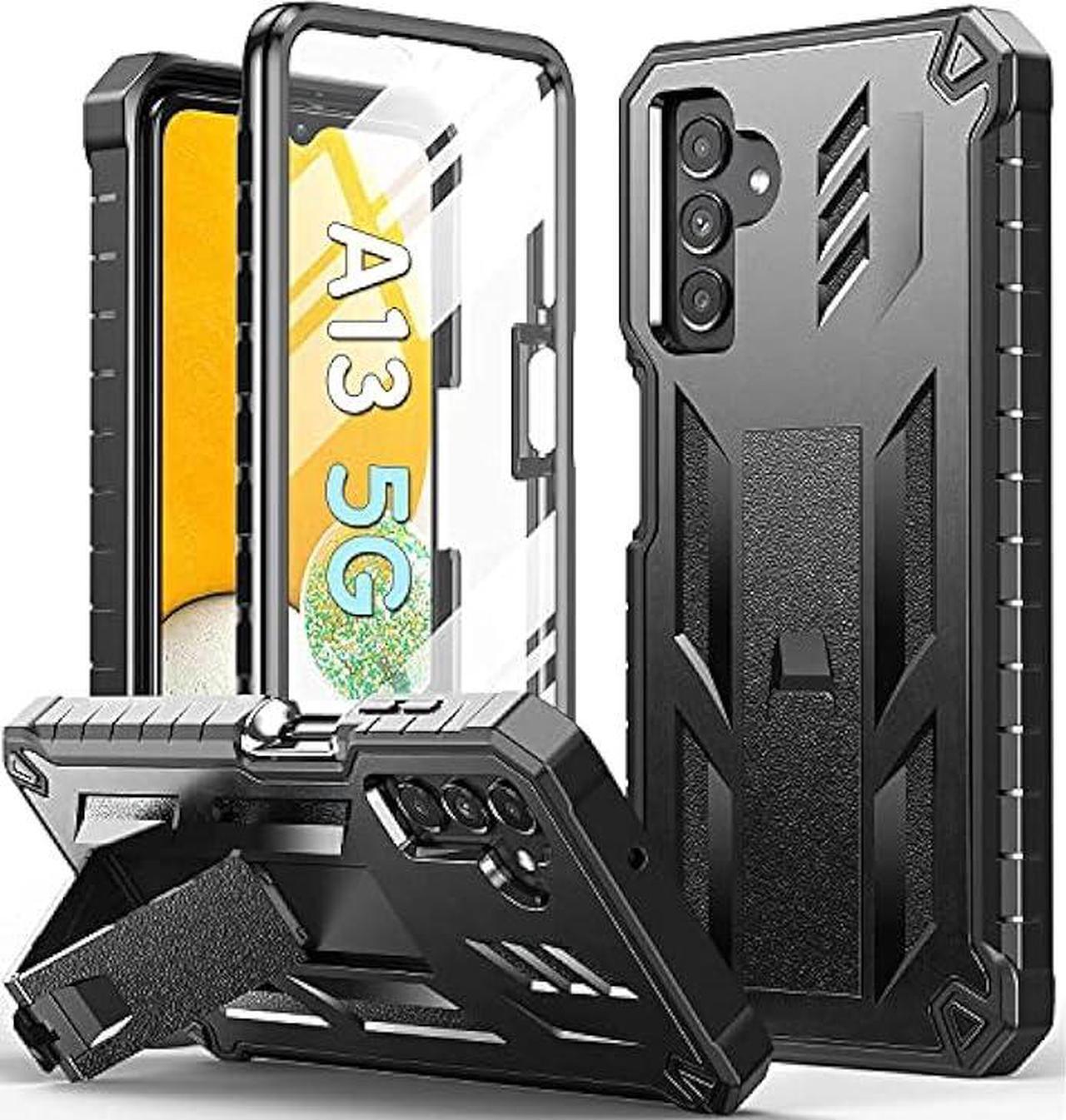 Main image of for Samsung Galaxy A13 5G Case: TPU Soft Shock Proof Protection | Matte Textured Design Shell - Heavy Duty Military Grade Rugged Cell Phone Protective Cover with Kickstand for A13 5G (Black)