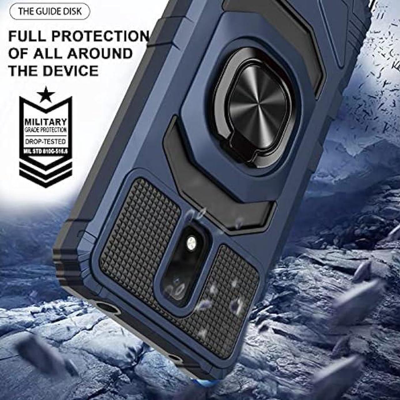 Alt view image 3 of 6 - Ailiber Case for AT&T Motivate 2, AT&T Motivate 3 Phone Case, Cricket Splendor Case with Screen Protector, Ring Kickstand for Magnetic Car Mount, Heavy Duty Shockproof Protective Cover for Icon 3-Blue
