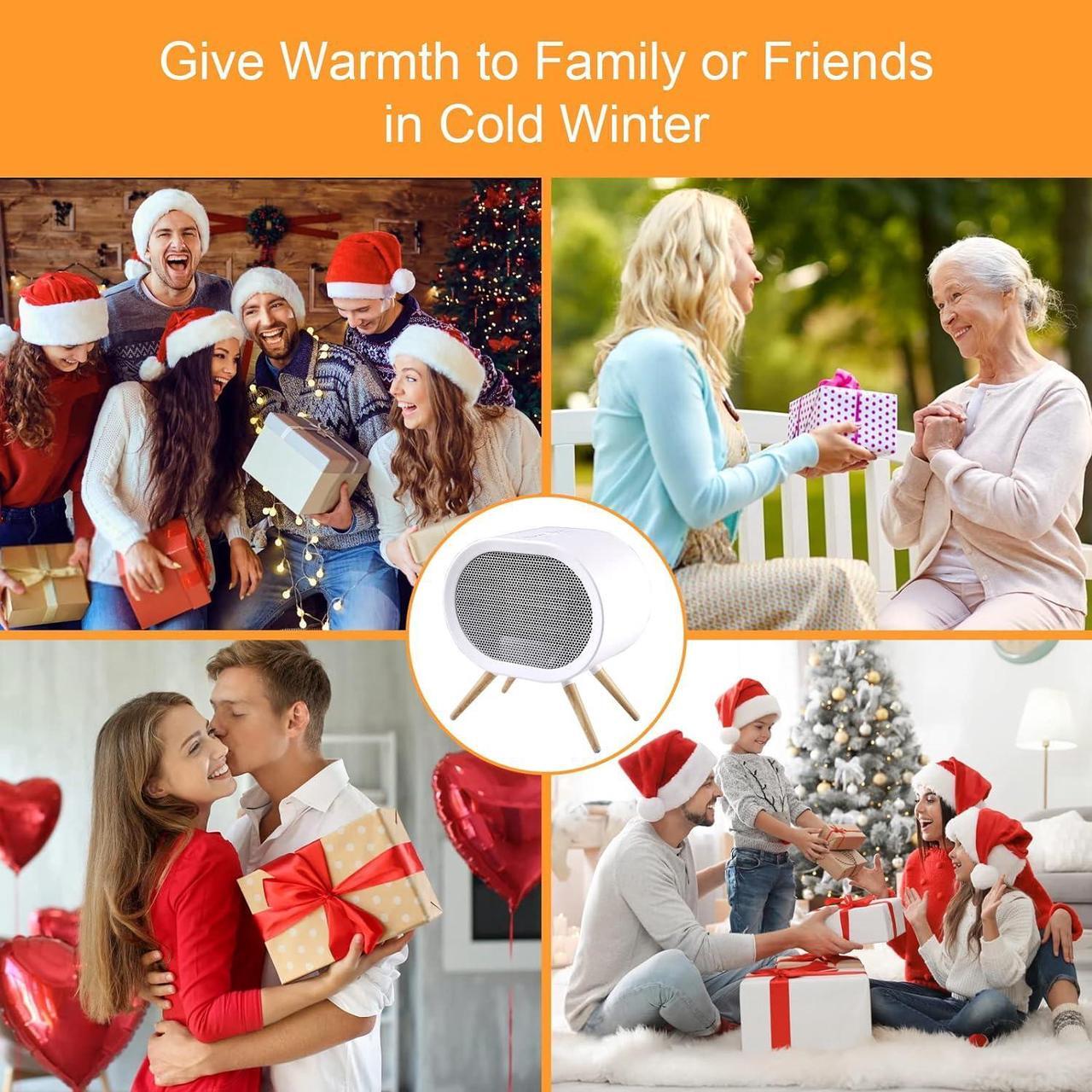 Alt view image 7 of 7 - 1000W Small Space Heaters for Indoor Use, PTC Fast Heating Ceramic Heater, Cute Portable Space Heater for Office, Home, Bedroom, Bathroom, Desk