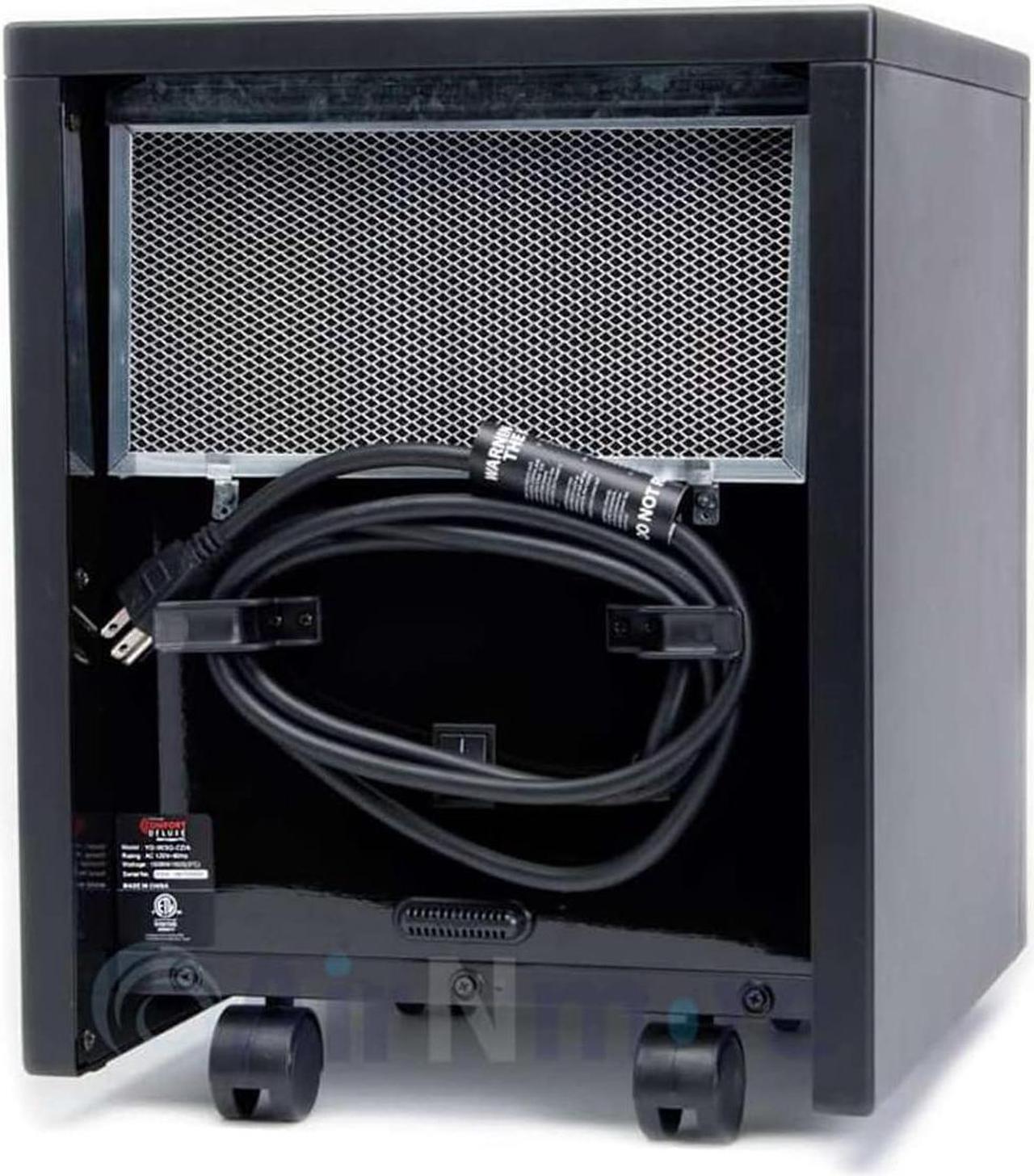Alt view image 3 of 5 - AirNmore Comfort Deluxe with Copper PTC, Infrared Space Heater with Remote, 1500 Watt, ETL Listed