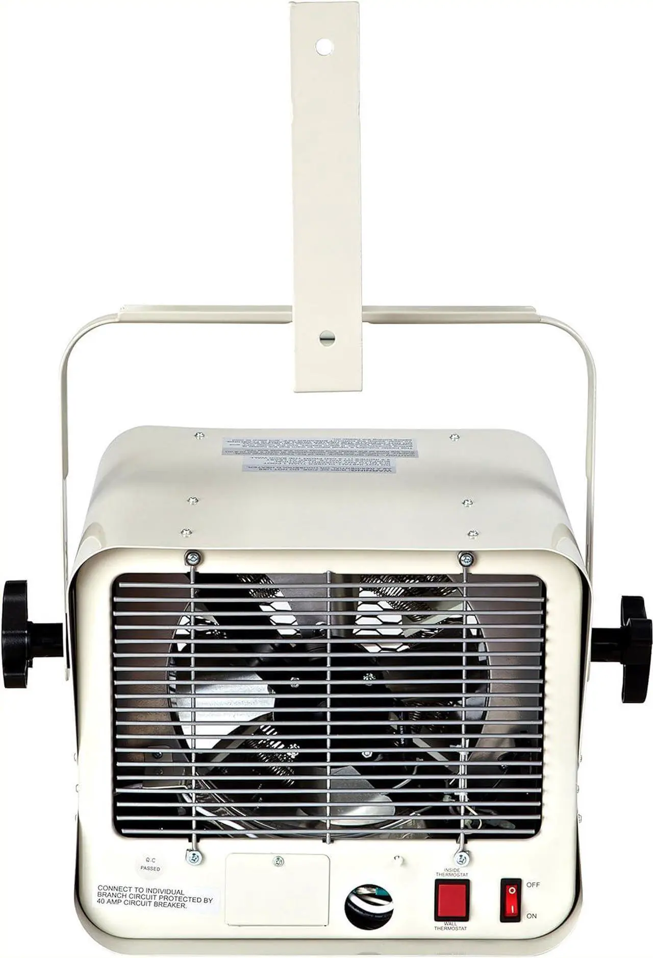 Alt view image 4 of 6 - DR-975 7500-Watt 240-Volt Hardwired Shop Garage Electric Heater, Wall/Ceiling Mounted with Remote Controlled Thermostat Gray