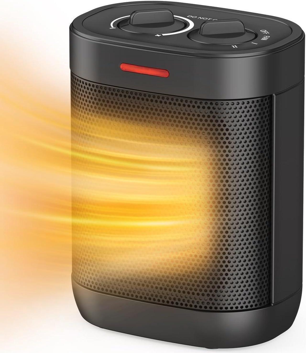 Main image of 1000W PTC Ceramic Small Space Heaters with Overheating & Tip-Over Protection, Portable Electric Mini Heater Fast Quiet Heating for Office Bedroom Desk
