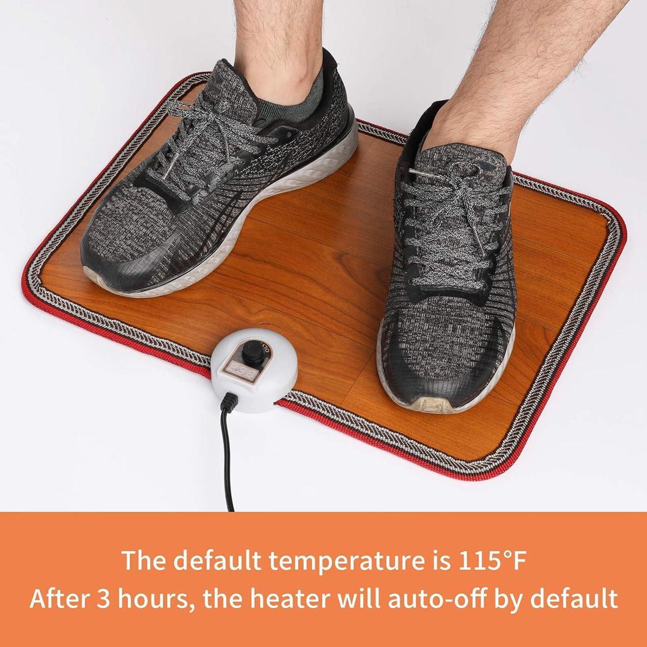 Alt view image 4 of 7 - Electric Heated Floor Mats Under Desk, Heated Foot Warmer
