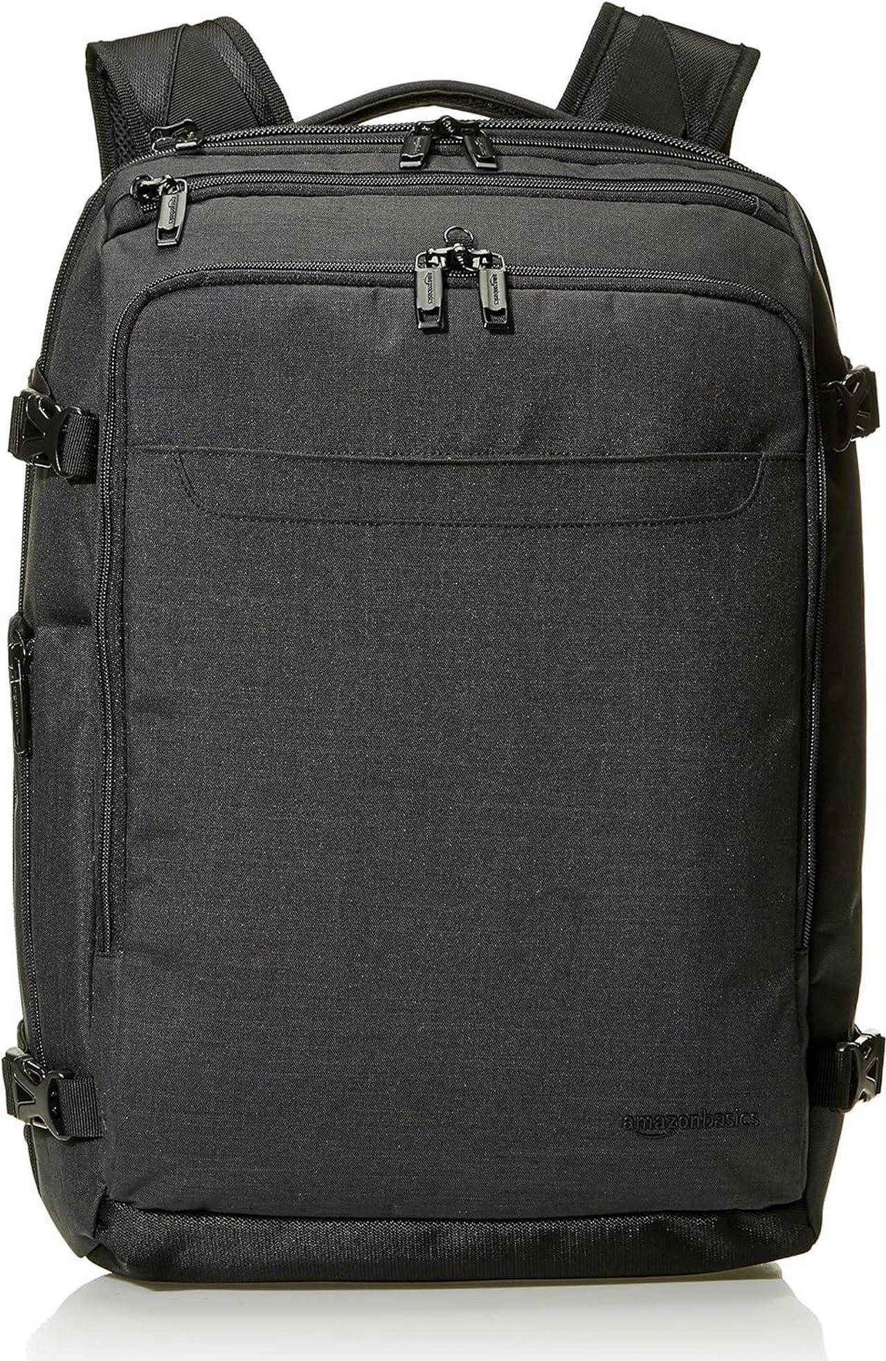 Basics Slim Carry On Laptop Travel Weekender Backpack - Black