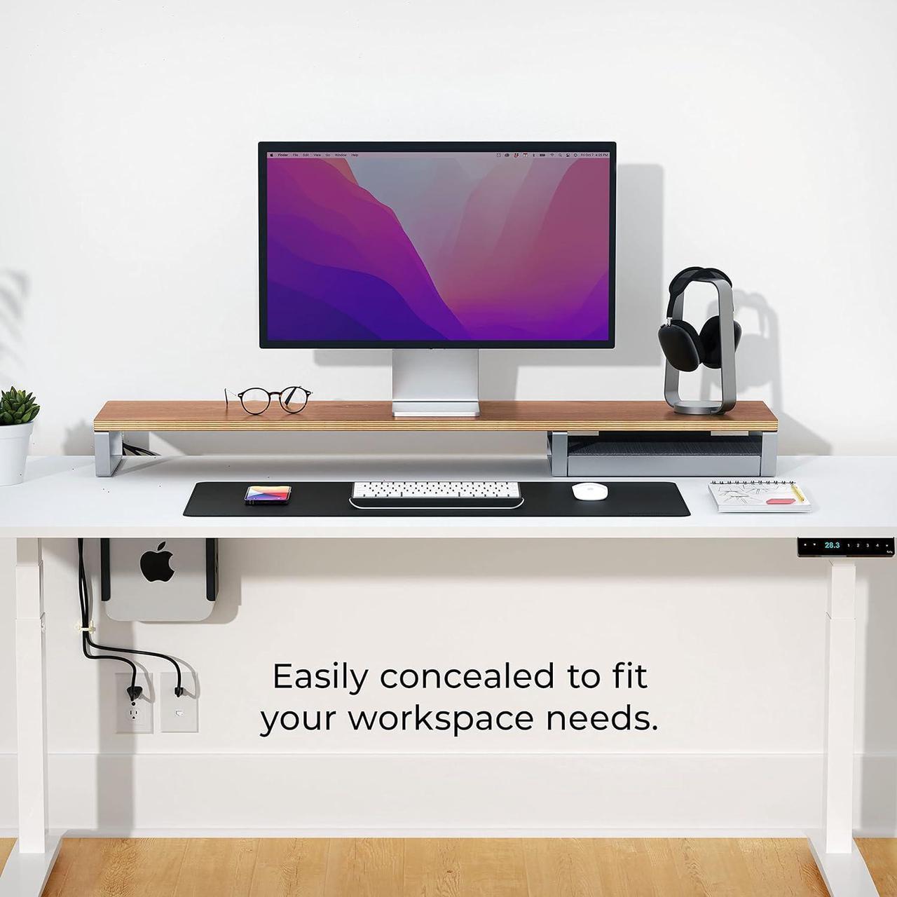 Alt view image 5 of 7 - HumanCentric Wall Mount Compatible with Mac Studio Mount - Secure or Hide Your Mac Studio with an Apple Mac Studio Wall Mount, Wall Mounting Stand for Apple Studio Mount, Mountable Mac Studio Mount