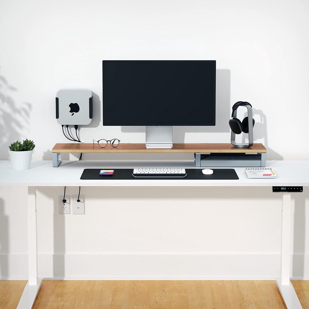 Alt view image 7 of 7 - HumanCentric Wall Mount Compatible with Mac Studio Mount - Secure or Hide Your Mac Studio with an Apple Mac Studio Wall Mount, Wall Mounting Stand for Apple Studio Mount, Mountable Mac Studio Mount