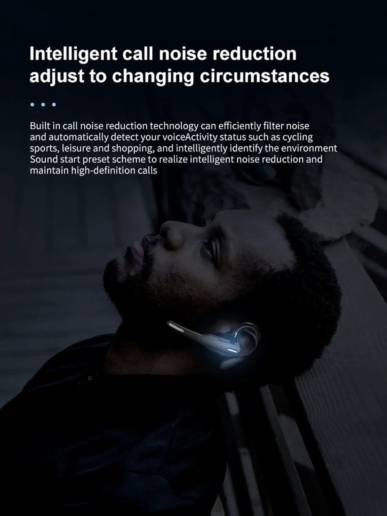 Alt view image 7 of 7 - 1PCS Bluetooth Headset, Wireless Bluetooth Earpiece with 500mAh Charging Case 72 Hours Talking Time Built-in Microphone for IOS Android Cell Phone