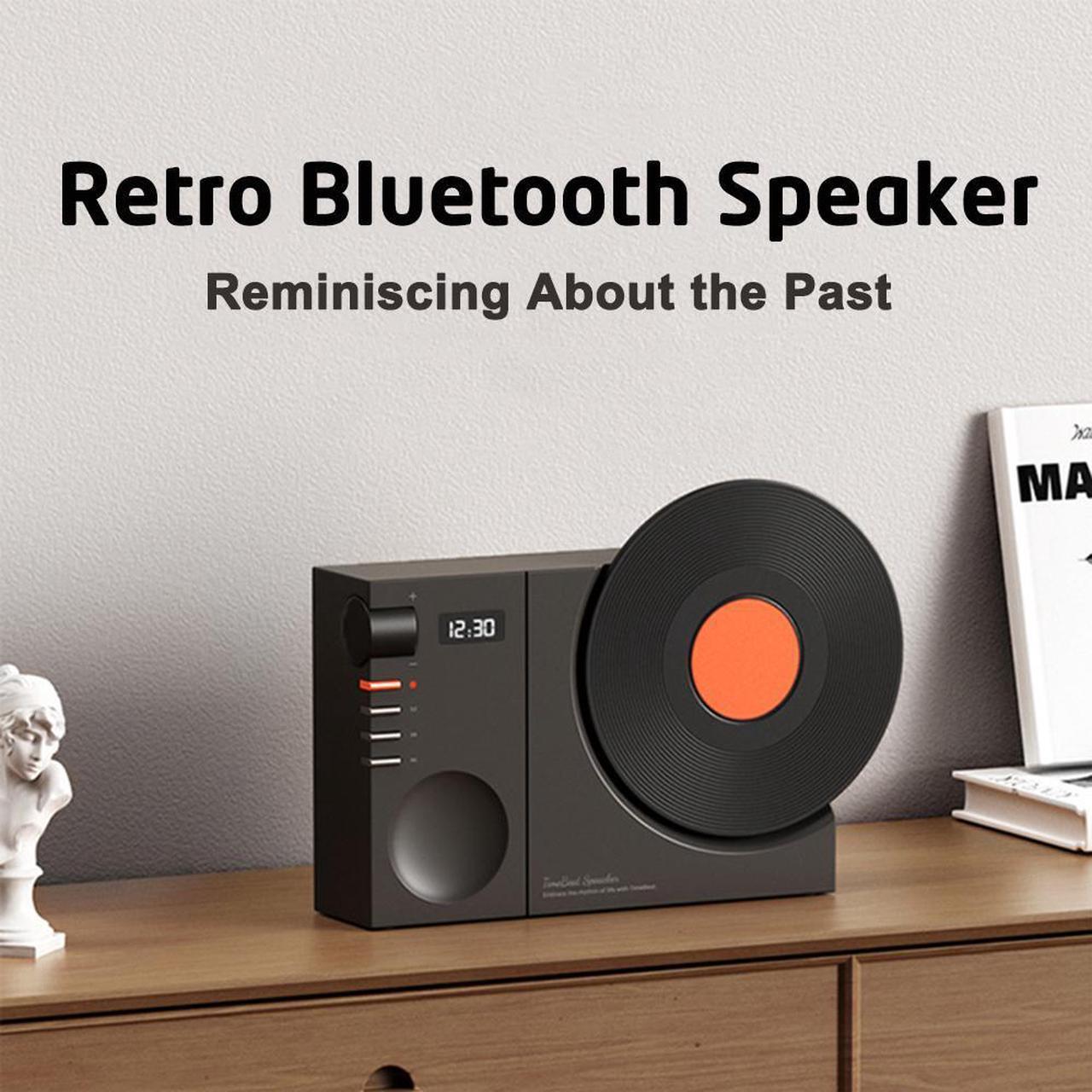 Alt view image 2 of 7 - Vintage Vinyl Record Player Style Bluetooth Speaker,Phonograph Style Retro Bluetooth Speaker,Good Bass Enhancement Loud Volume,Cute Look Gift for Children Green