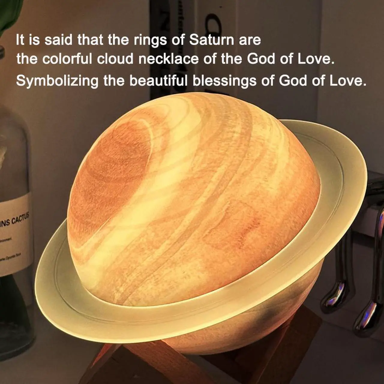 Alt view image 3 of 7 - Saturn Ring Bluetooth Speaker,RGB Colorful Change Bluetooth Speaker with Dynamic LED Lights,Cute Look Gift for Kids Blue