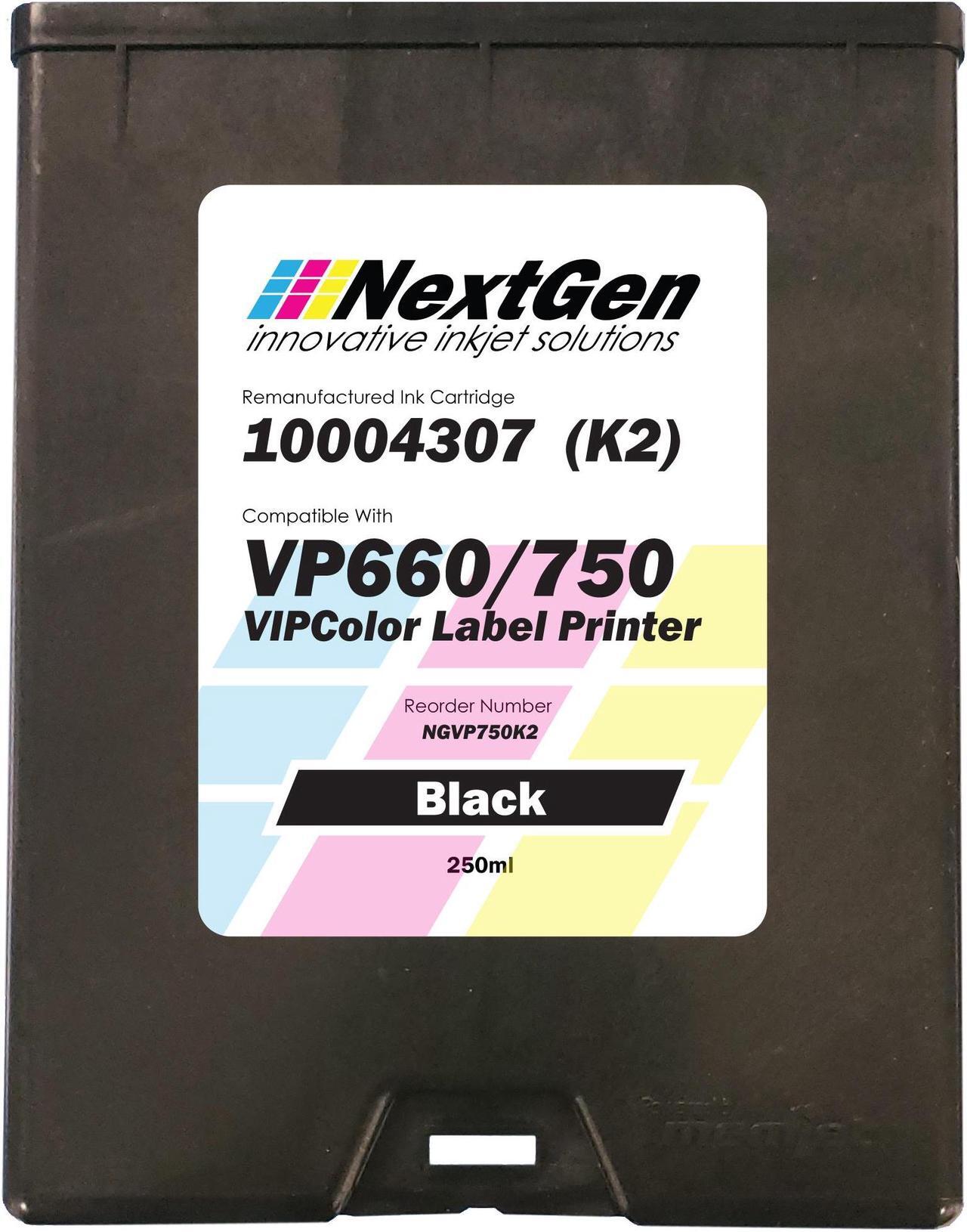 Main image of VIP Color VP660/VP750 Compatible Black (K2) Ink Cartridge for VP660 and VP750 Label Printers  (Part Number 10004307)