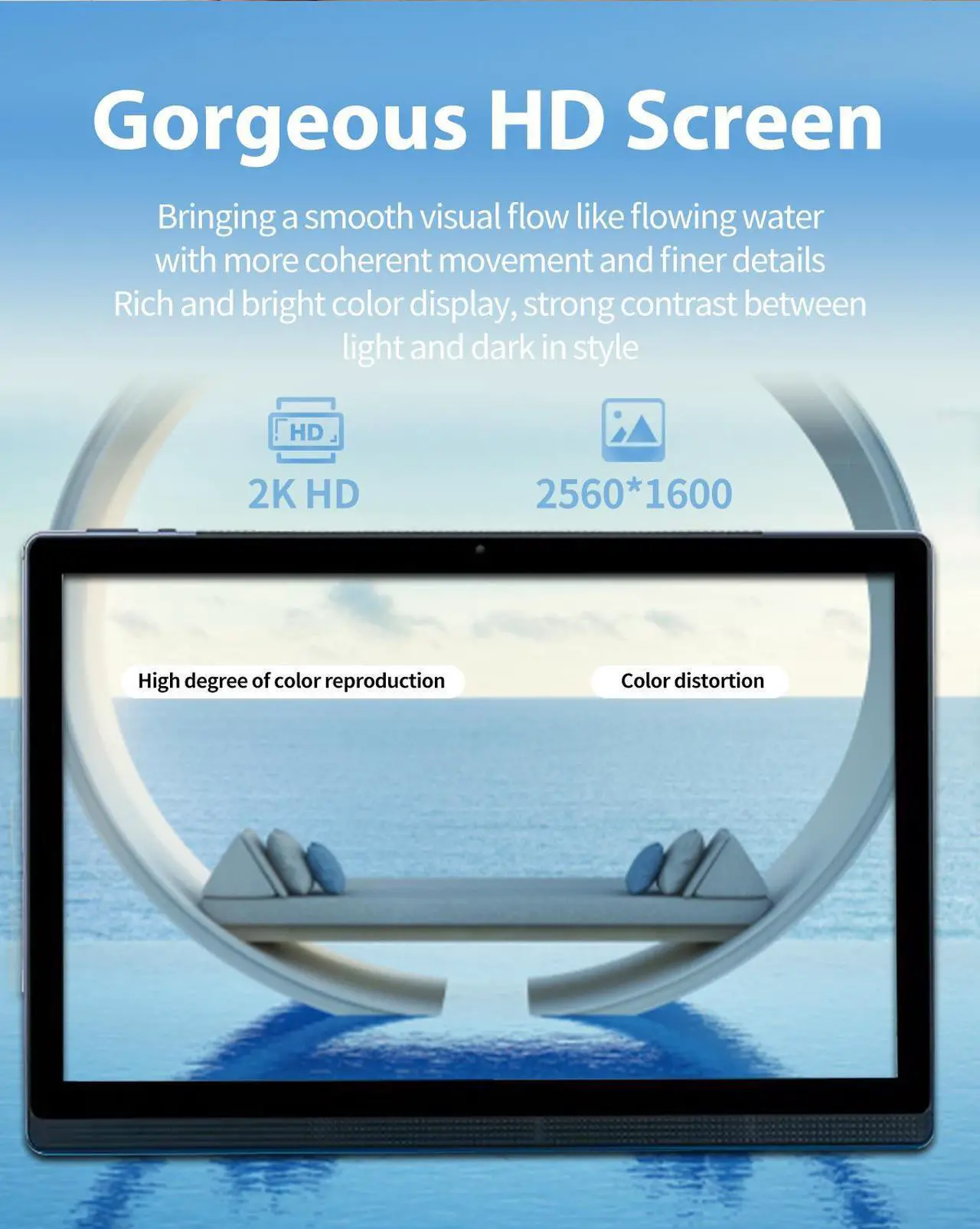 Alt view image 6 of 7 - 2023 New Product Pad Pro 14" Tablet PC Ten core 16Gb Ram 512GB Rom Android 13 Full HD Ultra, Slim Tablet PC Batter 12900mAh 16MP & 24MP Cameras 2560x1600 IPS Screen Grey