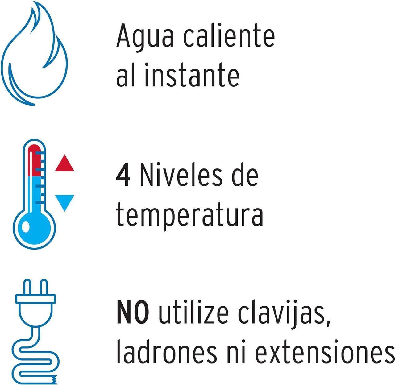 Alt view image 5 of 6 - 49491 Electric Shower Head - Instant Hot Water, 4 Temperature Levels - Hand Shower Head with 5 ft Hose Included
