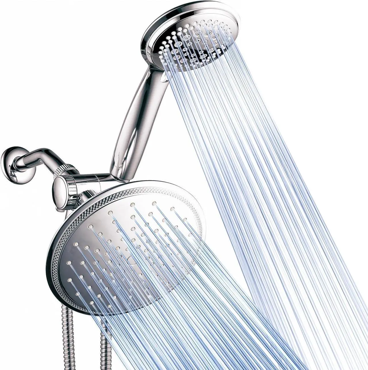 Main image of Dream Spa 3-way 8-Setting Rainfall Shower Head and Handheld Shower Combo (Chrome). Use Luxury 7-inch Rain Showerhead or 7-Function Hand Shower for Ultimate Spa Experience!