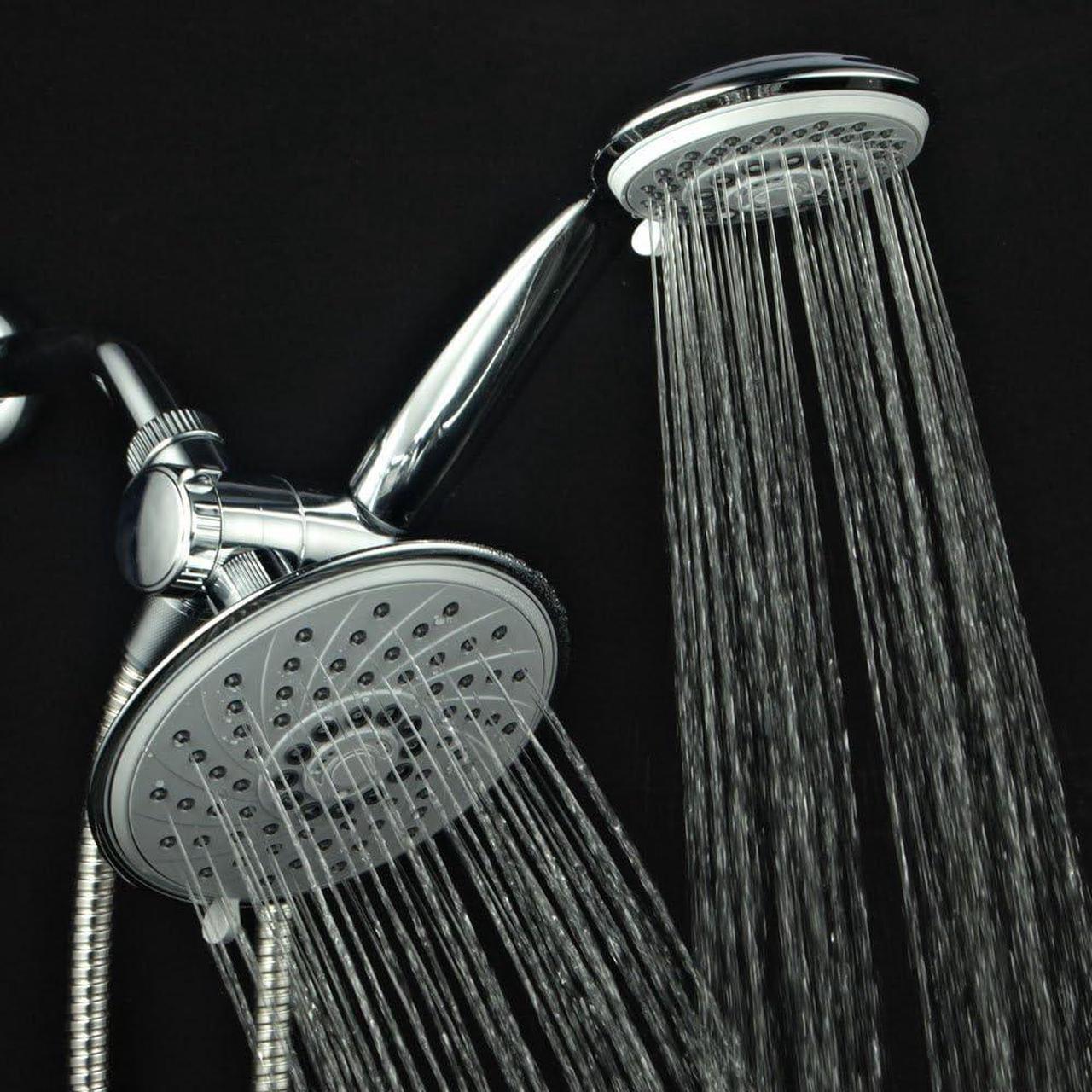 Alt view image 3 of 7 - Hotel Spa 1831 30-Setting Ultra-Luxury 3 way Rainfall Shower-Head/Handheld Shower Combo by Top Brand Manufacturer. Choose from 30 full and combined water flow patterns! , 6 Inch , Chrome