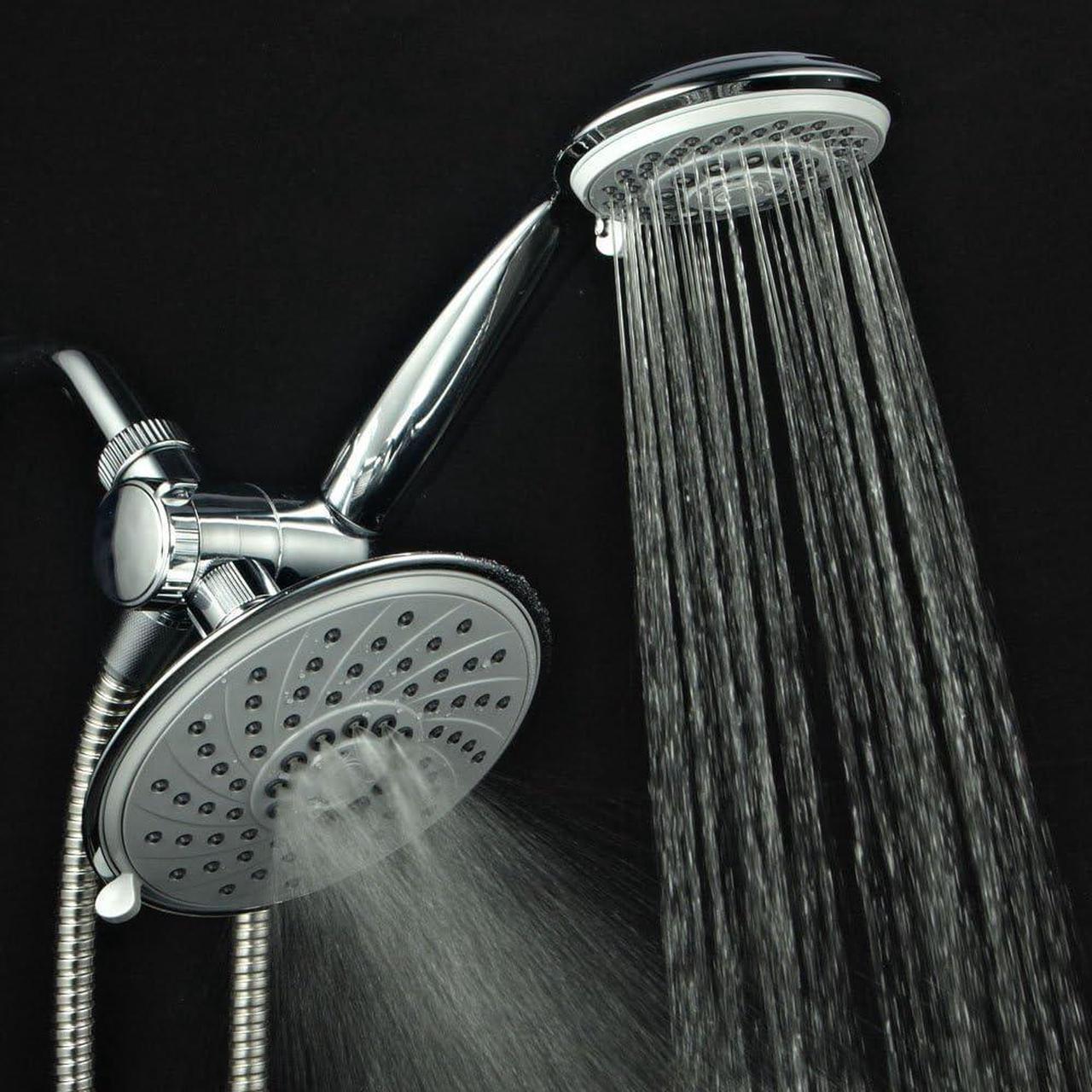 Alt view image 4 of 7 - Hotel Spa 1831 30-Setting Ultra-Luxury 3 way Rainfall Shower-Head/Handheld Shower Combo by Top Brand Manufacturer. Choose from 30 full and combined water flow patterns! , 6 Inch , Chrome