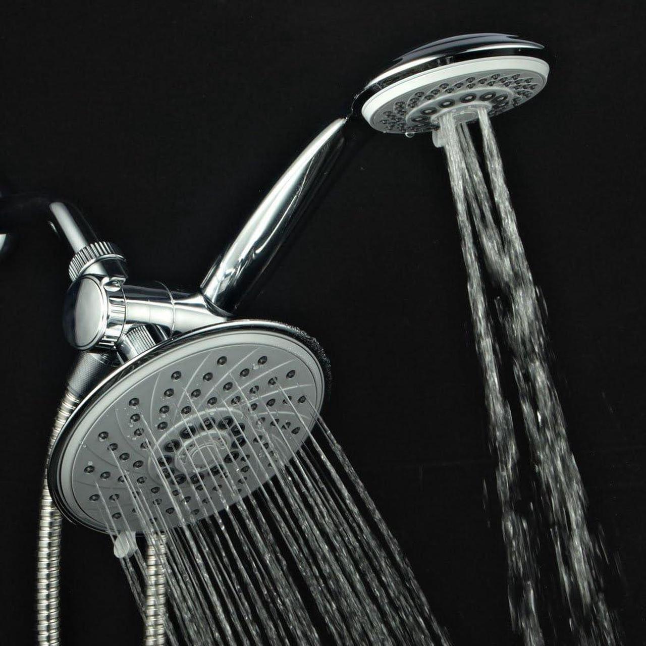 Alt view image 6 of 7 - Hotel Spa 1831 30-Setting Ultra-Luxury 3 way Rainfall Shower-Head/Handheld Shower Combo by Top Brand Manufacturer. Choose from 30 full and combined water flow patterns! , 6 Inch , Chrome