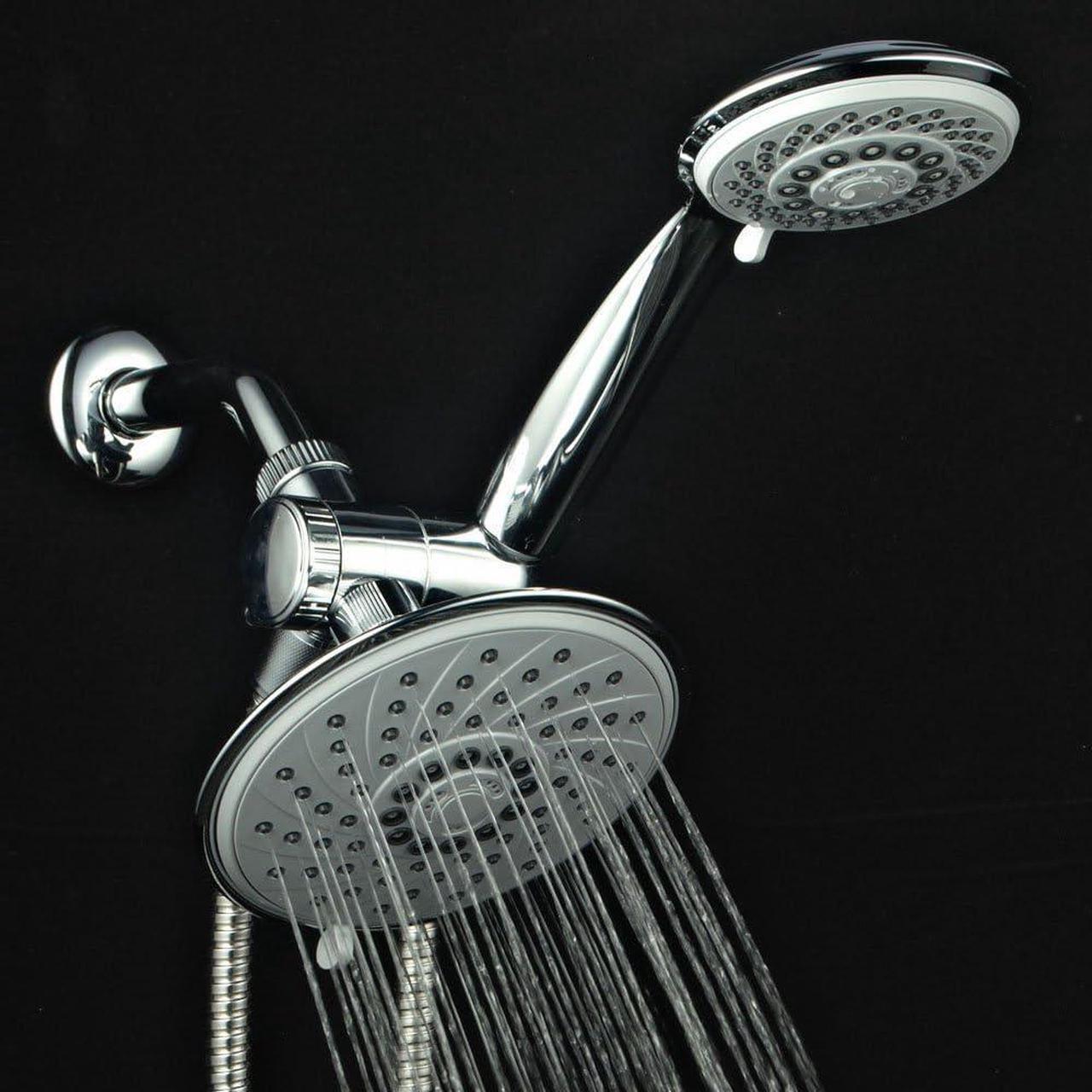 Alt view image 7 of 7 - Hotel Spa 1831 30-Setting Ultra-Luxury 3 way Rainfall Shower-Head/Handheld Shower Combo by Top Brand Manufacturer. Choose from 30 full and combined water flow patterns! , 6 Inch , Chrome