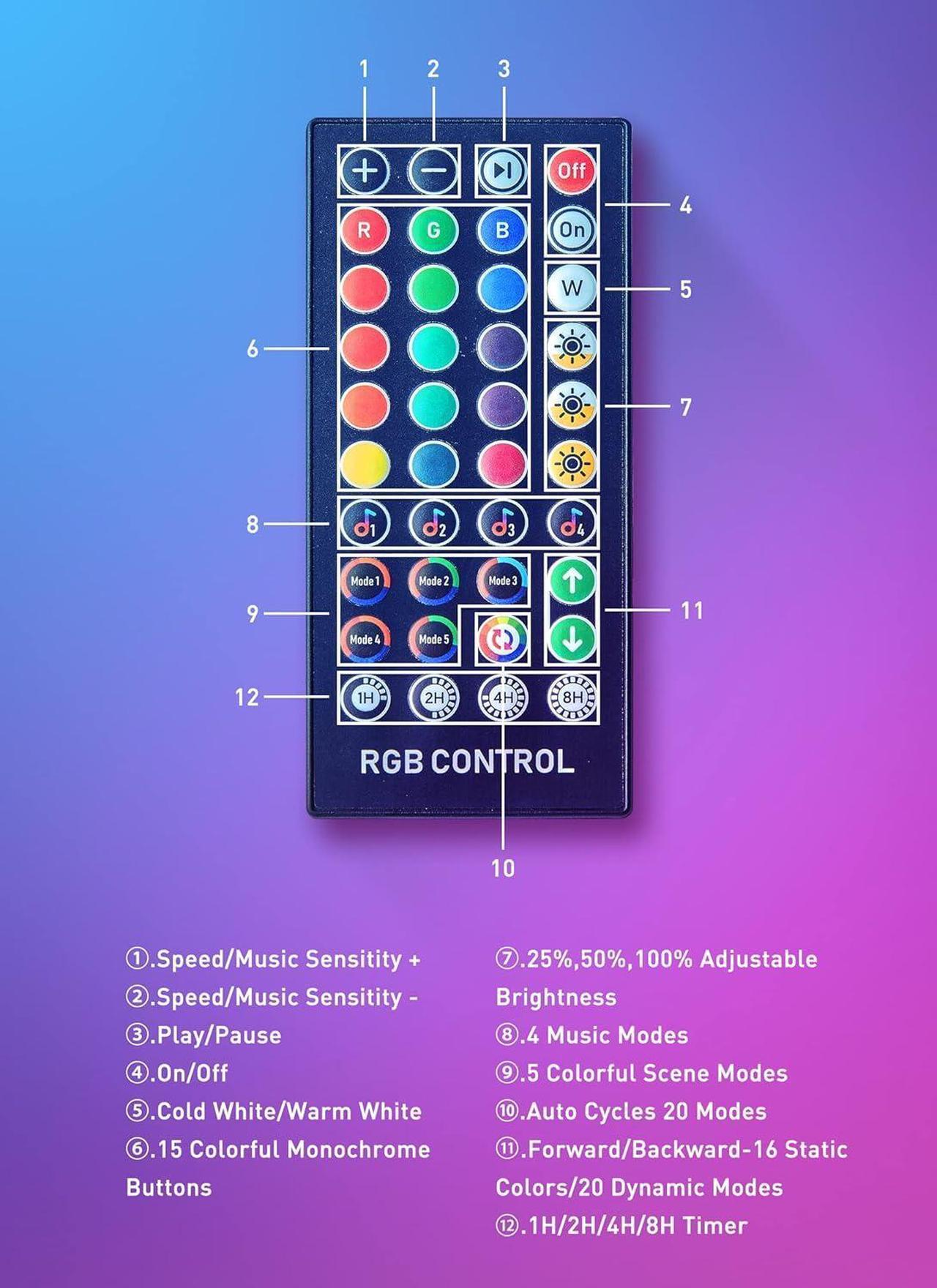 Alt view image 7 of 7 - C9 RGB Smart Christmas Lights, 66 Feet 100 LED C9 Color Changing Lights with Music Sync Remote APP, Waterproof Commercial Grade Extendable C9 String Lights for House Indoor Outdoor Xmas Tree Decor