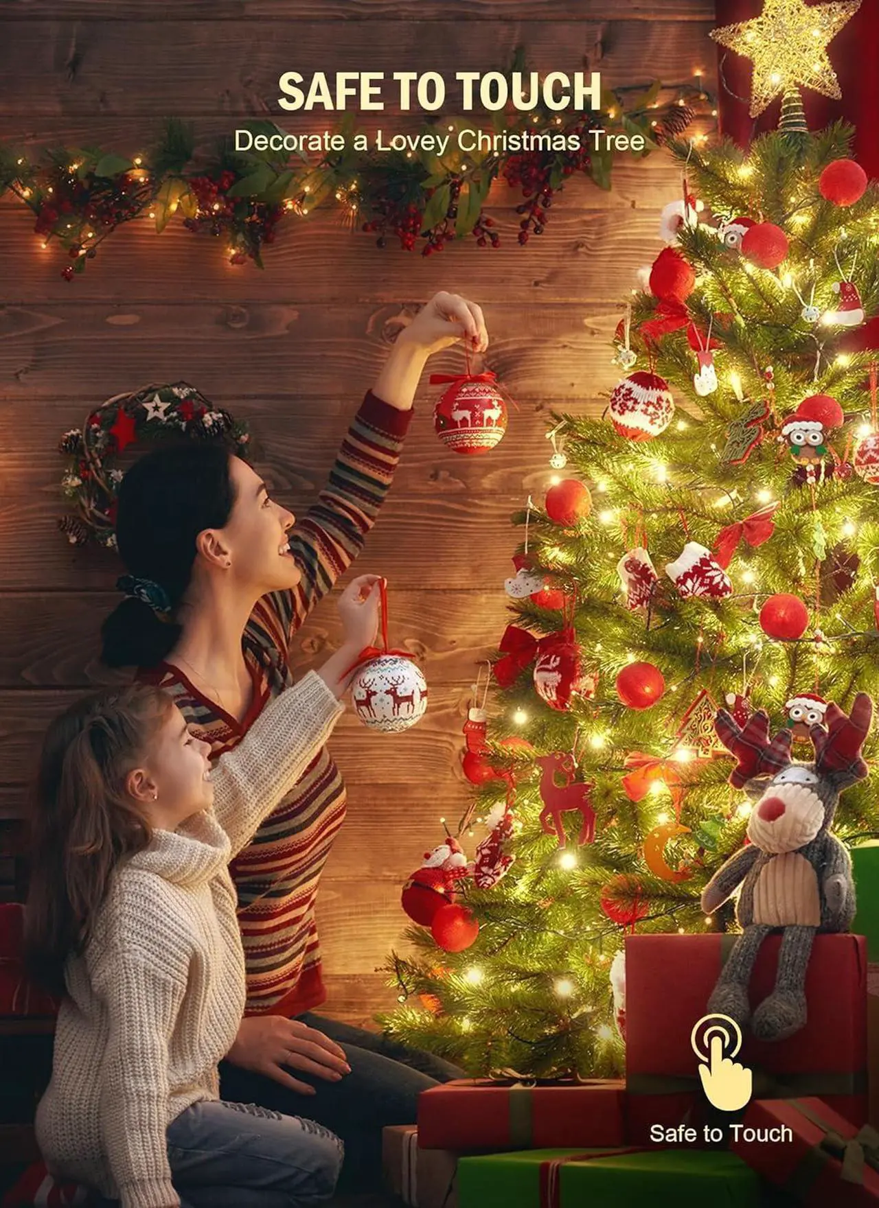 Alt view image 7 of 7 - Christmas Tree Lights Outdoor Cluster Lights - 1000 LED 50 Ft Christmas Firecrackers String Lights, 12 Modes Timer Remote Waterproof Plug in Twinkle Fairy Lights for Xmas Tree Garland Window Party