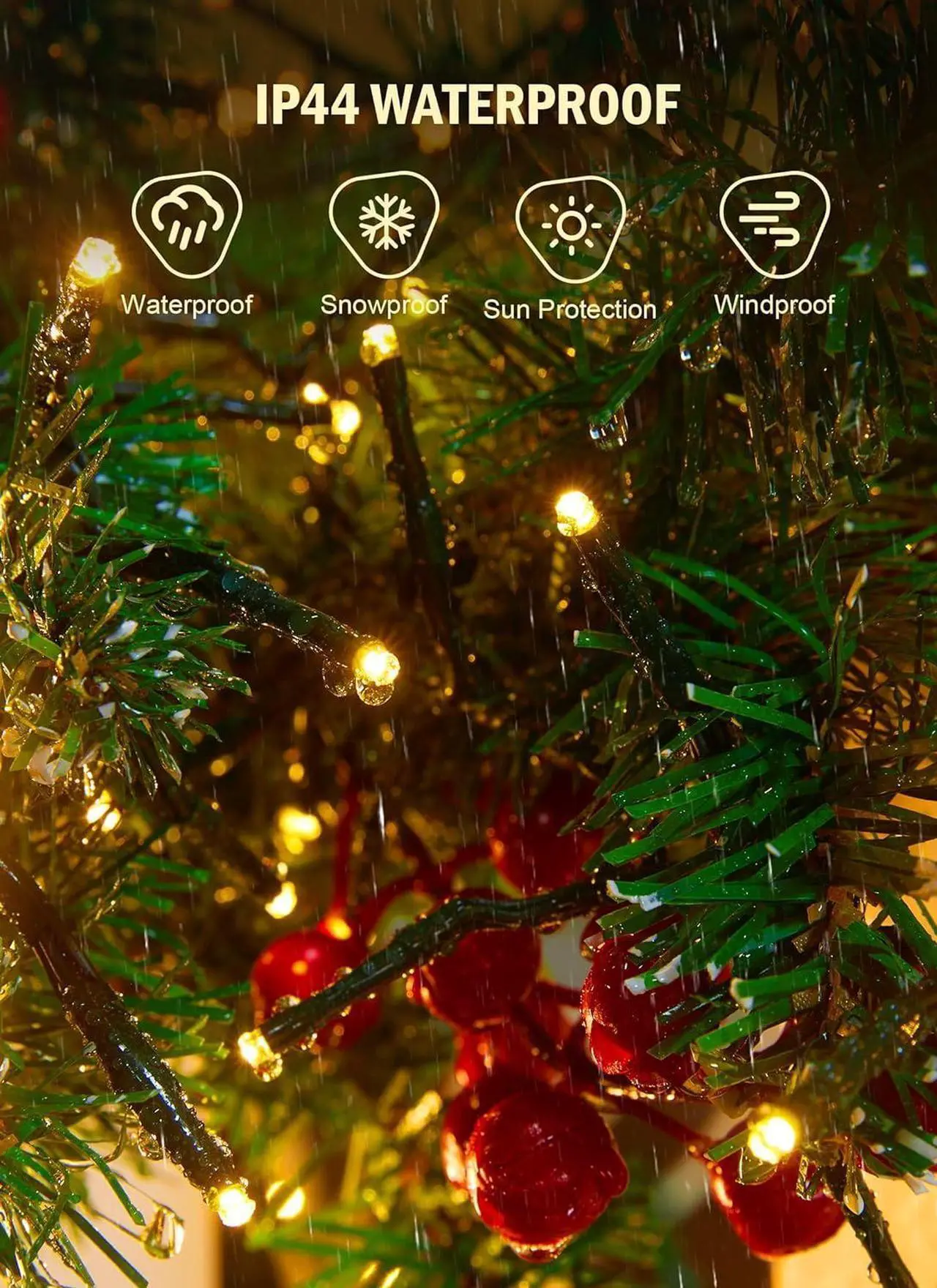 Alt view image 4 of 7 - Christmas Tree Lights Outdoor Cluster Lights - 1000 LED 50 Ft Christmas Firecrackers String Lights, 12 Modes Timer Remote Waterproof Plug in Twinkle Fairy Lights for Xmas Tree Garland Window Party