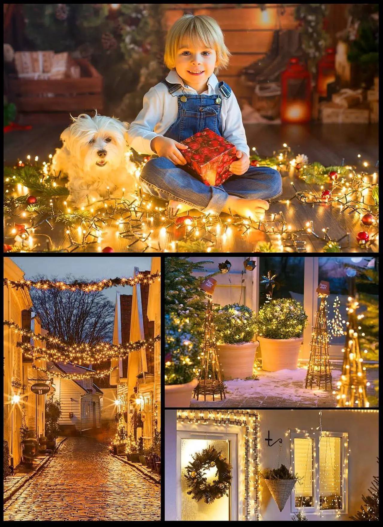 Alt view image 6 of 7 - Christmas Tree Lights Outdoor Cluster Lights - 1000 LED 50 Ft Christmas Firecrackers String Lights, 12 Modes Timer Remote Waterproof Plug in Twinkle Fairy Lights for Xmas Tree Garland Window Party