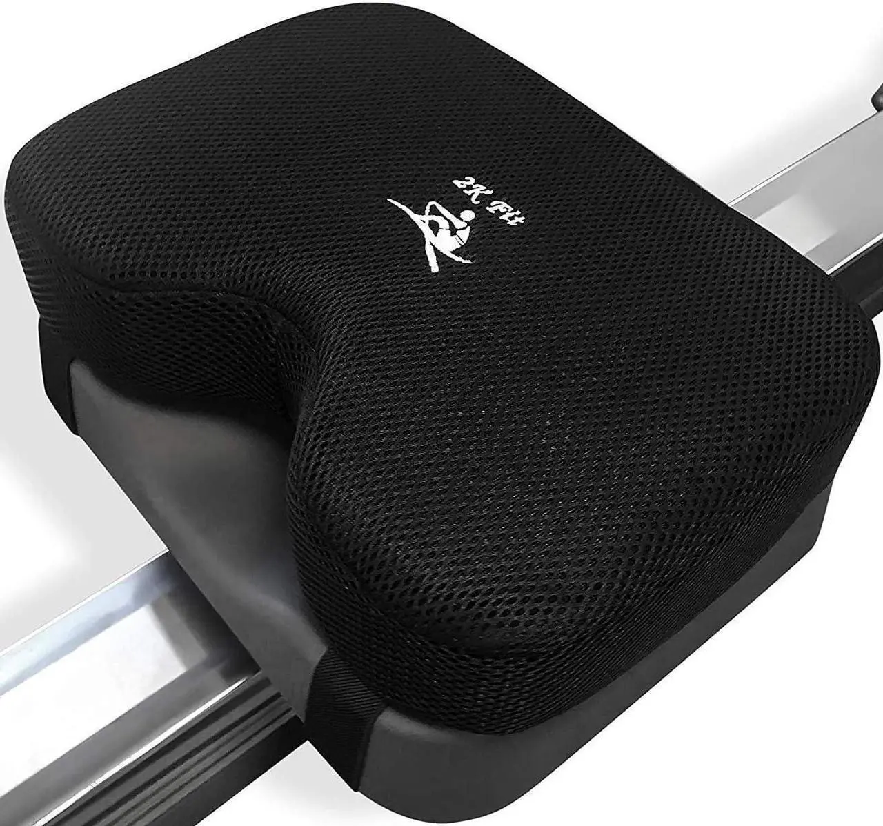 Main image of 2K Fit Rowing Machine Seat Cushion (Model 2) for The Concept 2 Rowing Machine with Custom Memory Foam, Washable Cover, and Straps- Concept 2 Rower, Recumbent Stationary Bike, WatterRower Seat Pad