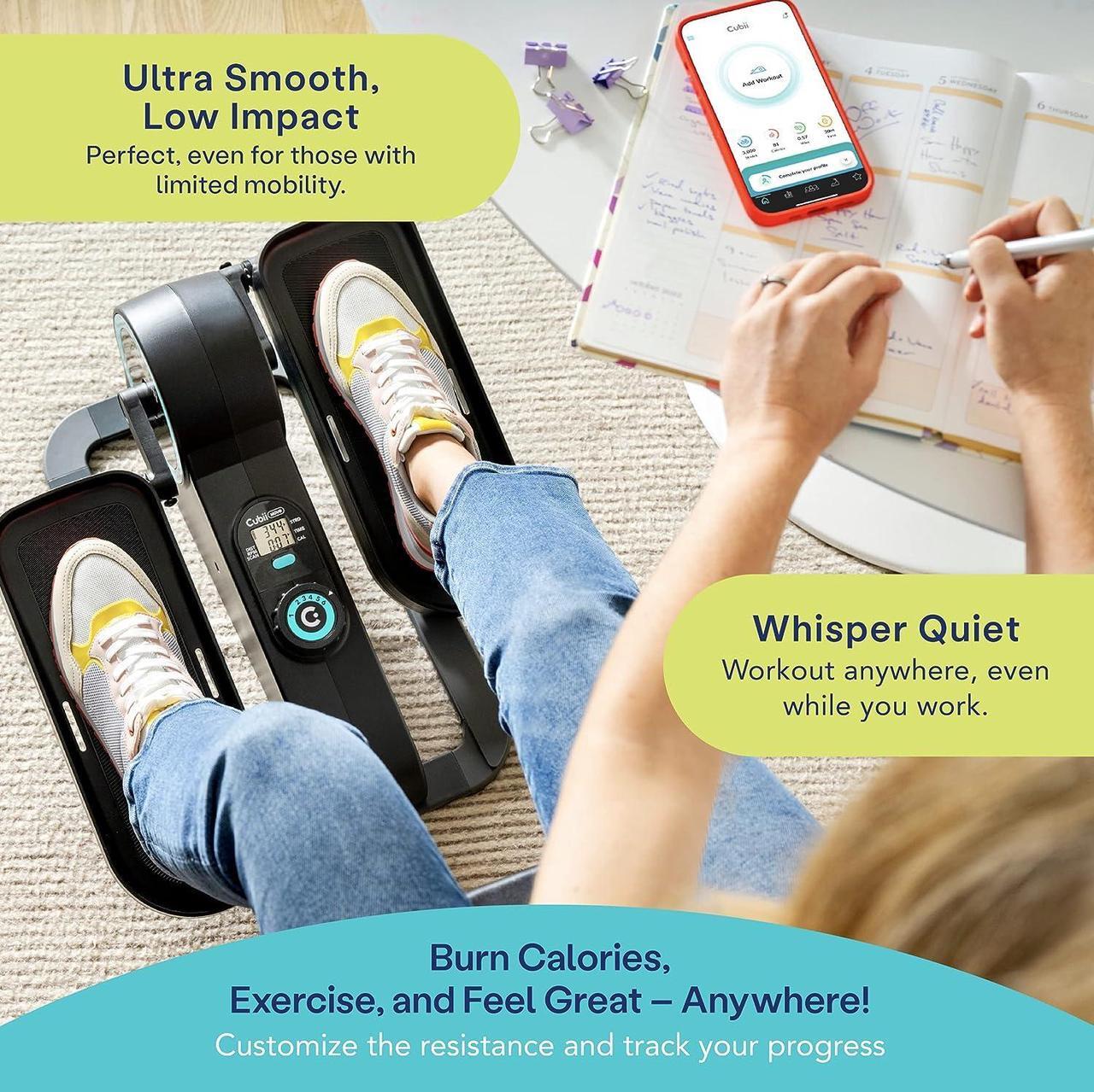 Alt view image 4 of 5 - Cubii Move, Under Desk Elliptical, Bike Pedal Exerciser, Seated Elliptical, Work from Home Fitness, Mini Elliptical Machines for Home Use, Exerciser for - Adult to Seniors