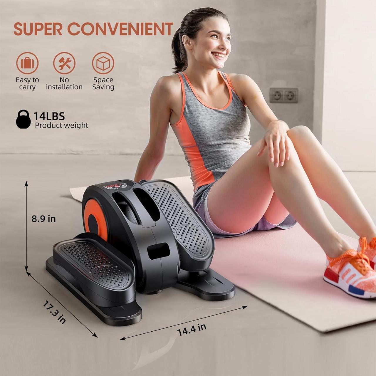 Alt view image 7 of 7 - GUGTTR Under Desk Elliptical, Electric Seated Pedal Exerciser, Quiet & Compact Mini Ellipse Leg Exerciser with Display Monitor, Remote Control and 12 Adjustable Speeds, Elliptical Machine for Home