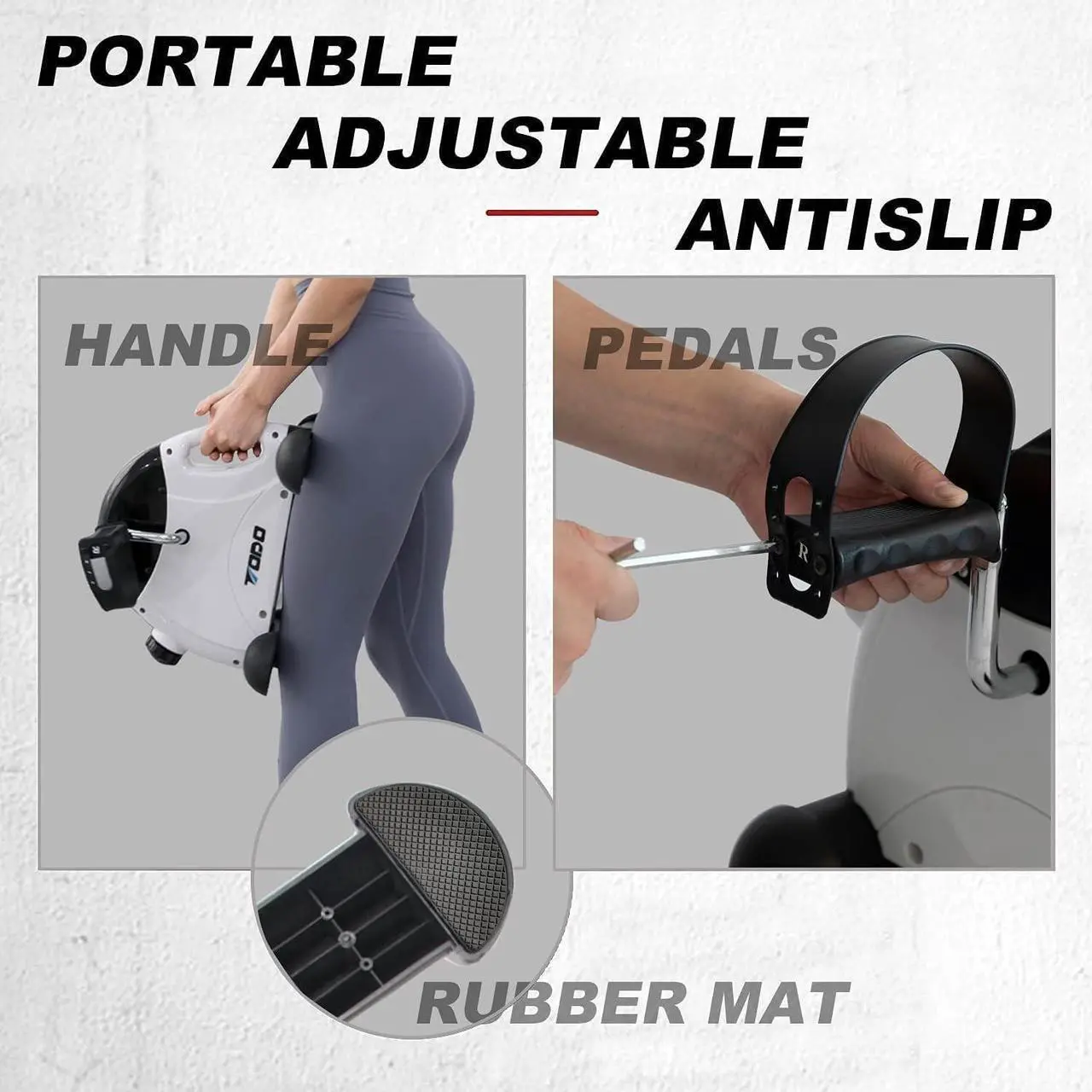 Alt view image 3 of 7 - Mini Exercise Bike TODO Pedal Exerciser Foot Peddler Portable Therapy Bicycle with Digital Monitor