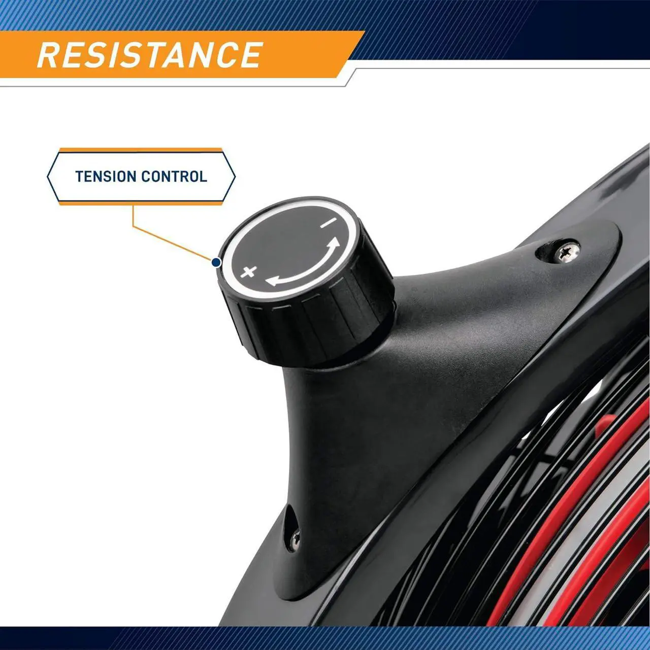 Alt view image 4 of 7 - Marcy Air-Resistance Exercise Fan Bike With Dual Acction Handlebars
