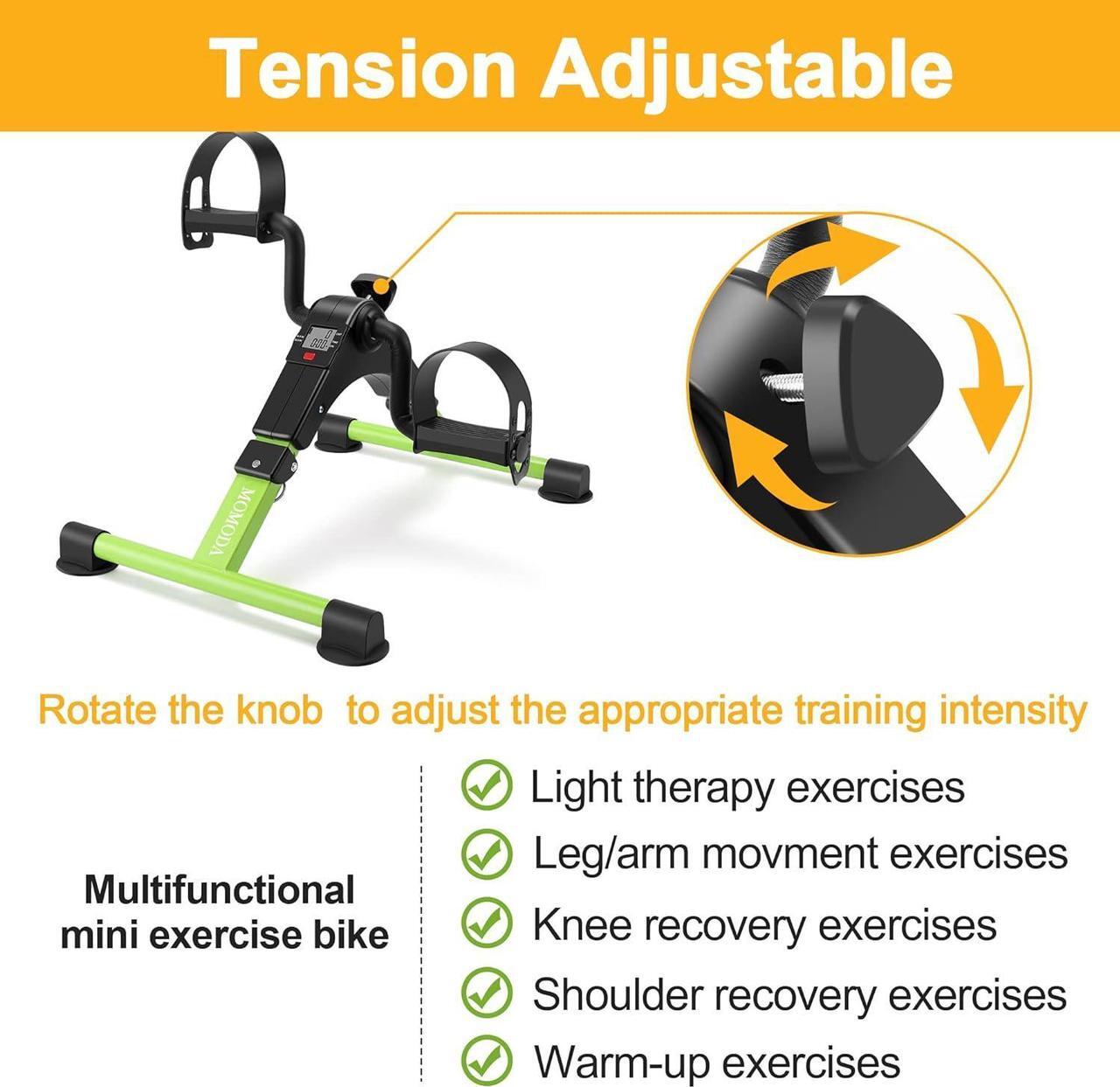 Alt view image 6 of 7 - Under Desk Bike Pedal Exerciser Mini Bike for Leg/Arm Pedal Exerciser Foldable Peddler with LCD Display for Home/Office
