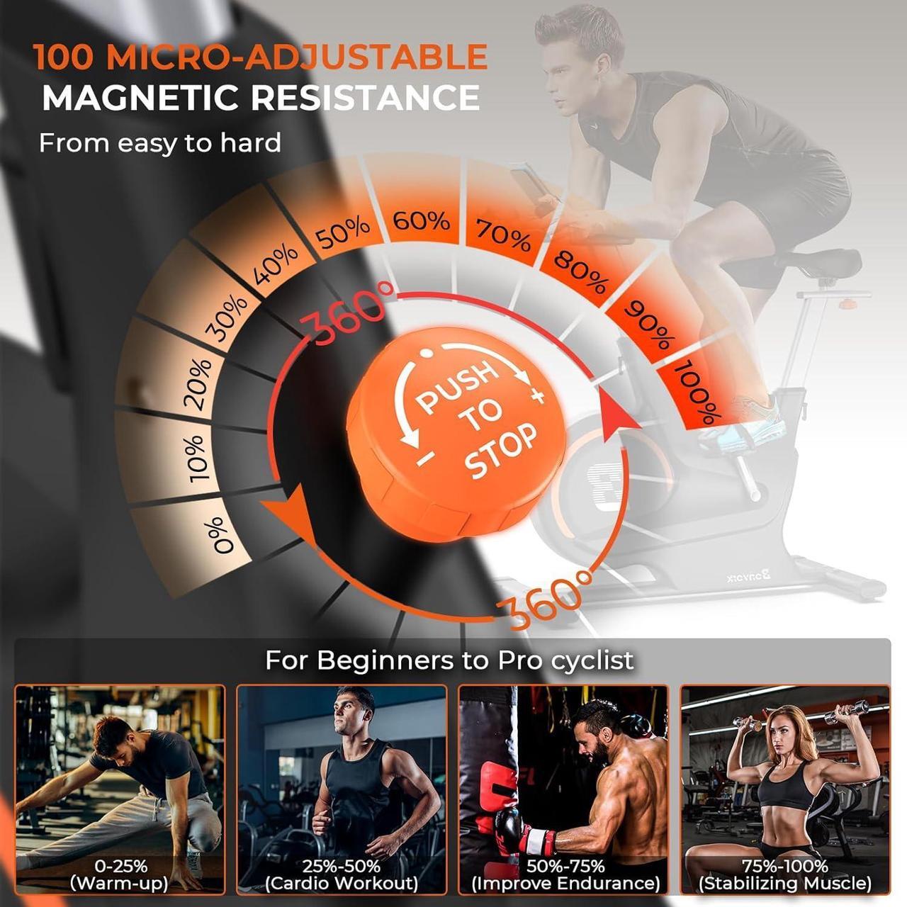 Alt view image 3 of 6 - Magnetic Exercise Bike with 2 Seats - Bonvork Silent Belt Drive Stationary Bikes for Home with 40 LB Heavy Flywheel, Indoor Cycling Bike, Cycle Bike for Home Gym Workout Bike Training