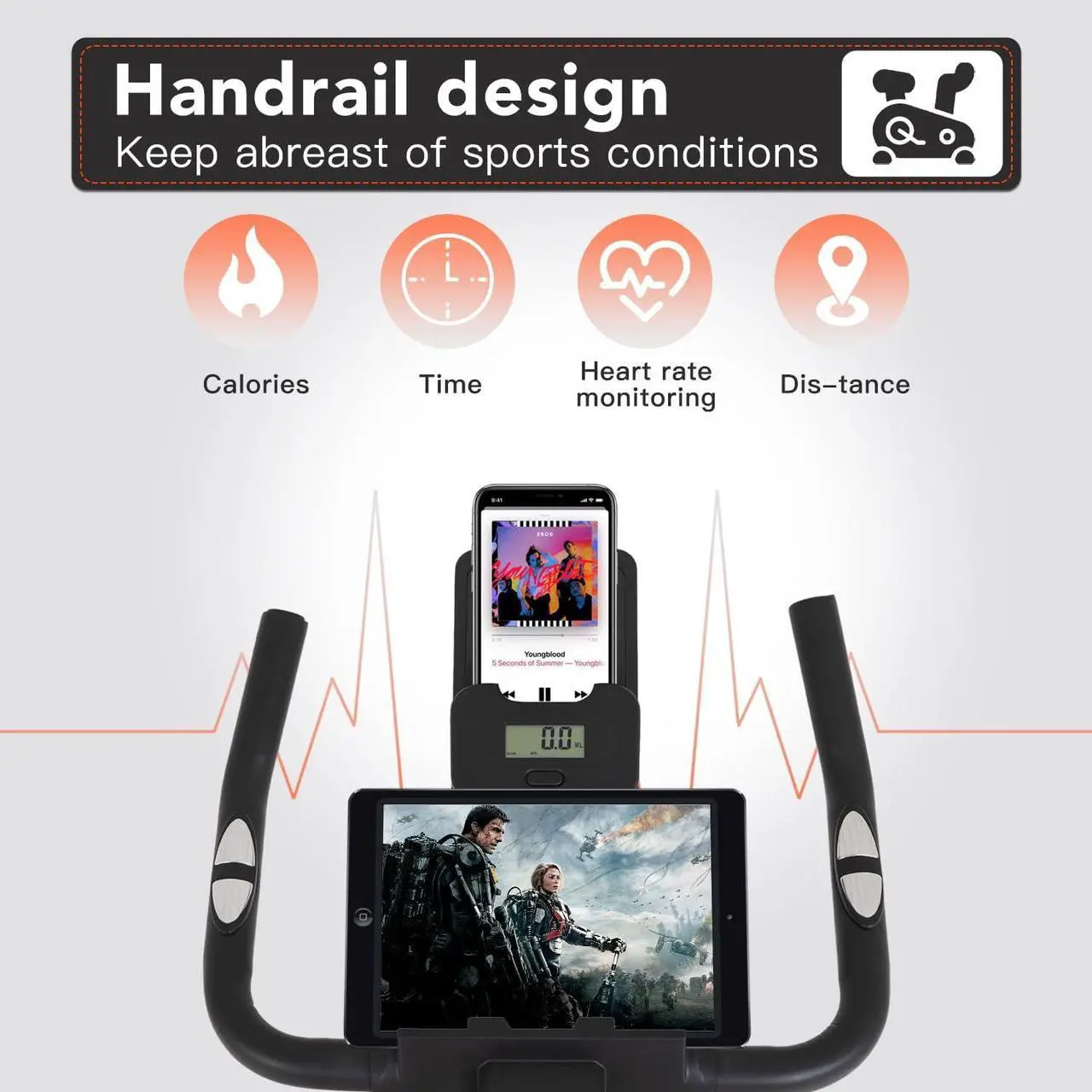 Alt view image 4 of 7 - PayLessHere Indoor Cycling Bike Stationary