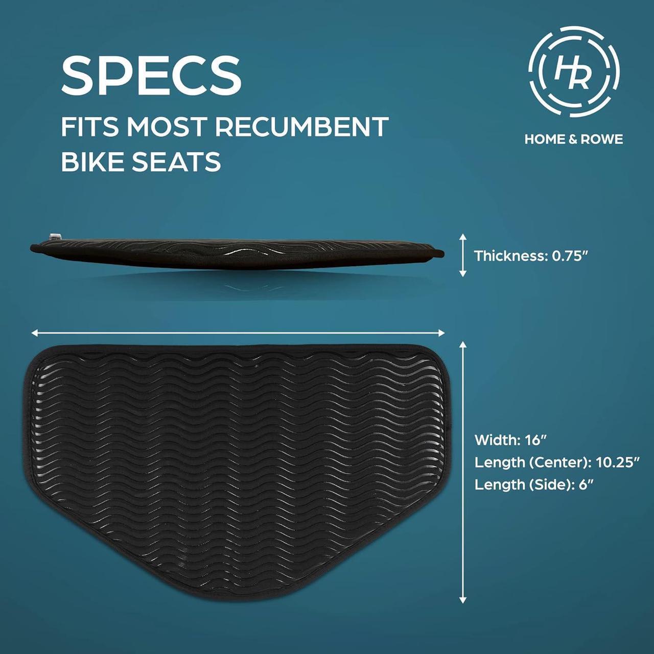 Alt view image 3 of 7 - Recumbent Bike Seat Cushion - Anti Slip Large Exercise Bike Seat Cushion Pad - Ideal Recumbent Bike Cushion fits All Recumbent Exercise Bike Including Extra Wide and Desk Bike- Gel Pad