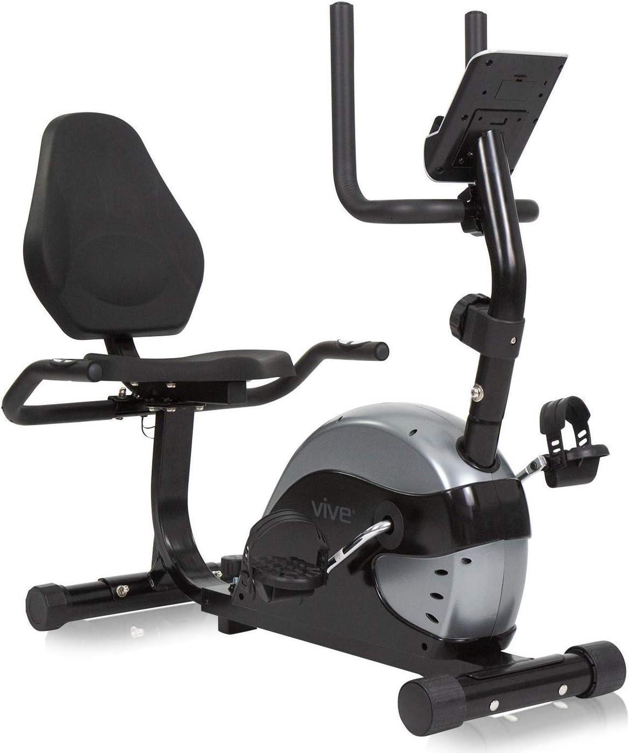 Main image of Vive Recumbent Exercise Bike - Stationary Recumbent Exercise Cycle Device for Seniors, Adults, Men and Women - Indoor Fitness Equipment - at Home Cycling, Adjustable Resistances, Digital Display
