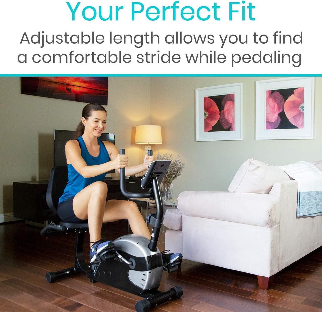 Alt view image 7 of 7 - Vive Recumbent Exercise Bike - Stationary Recumbent Exercise Cycle Device for Seniors, Adults, Men and Women - Indoor Fitness Equipment - at Home Cycling, Adjustable Resistances, Digital Display
