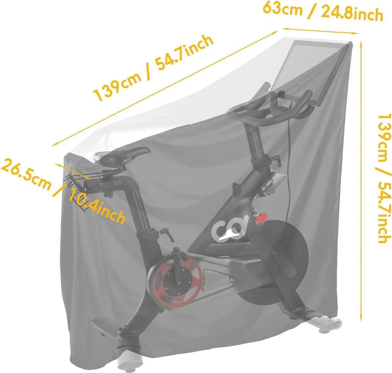 Alt view image 2 of 5 - Repacked CyclingDeal Waterproof Bike Bicycle Cover for Peloton Bike & Bike+, for Nordictrack S22i - Exercise Bike Indoor Outdoor Storage Dust Protection