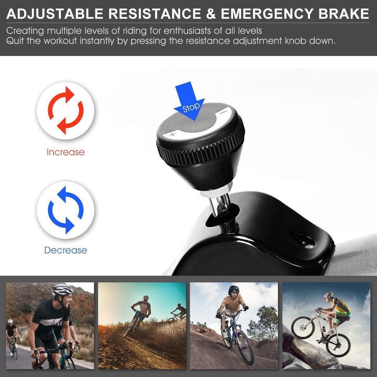 Alt view image 5 of 7 - Goplus Adjustable Exercise Bike, Stationary bike, Indoor Cycle Bike, with Heart Rate Sensors, LCD Display, Professional Exercise Bike for Home and Gym Use