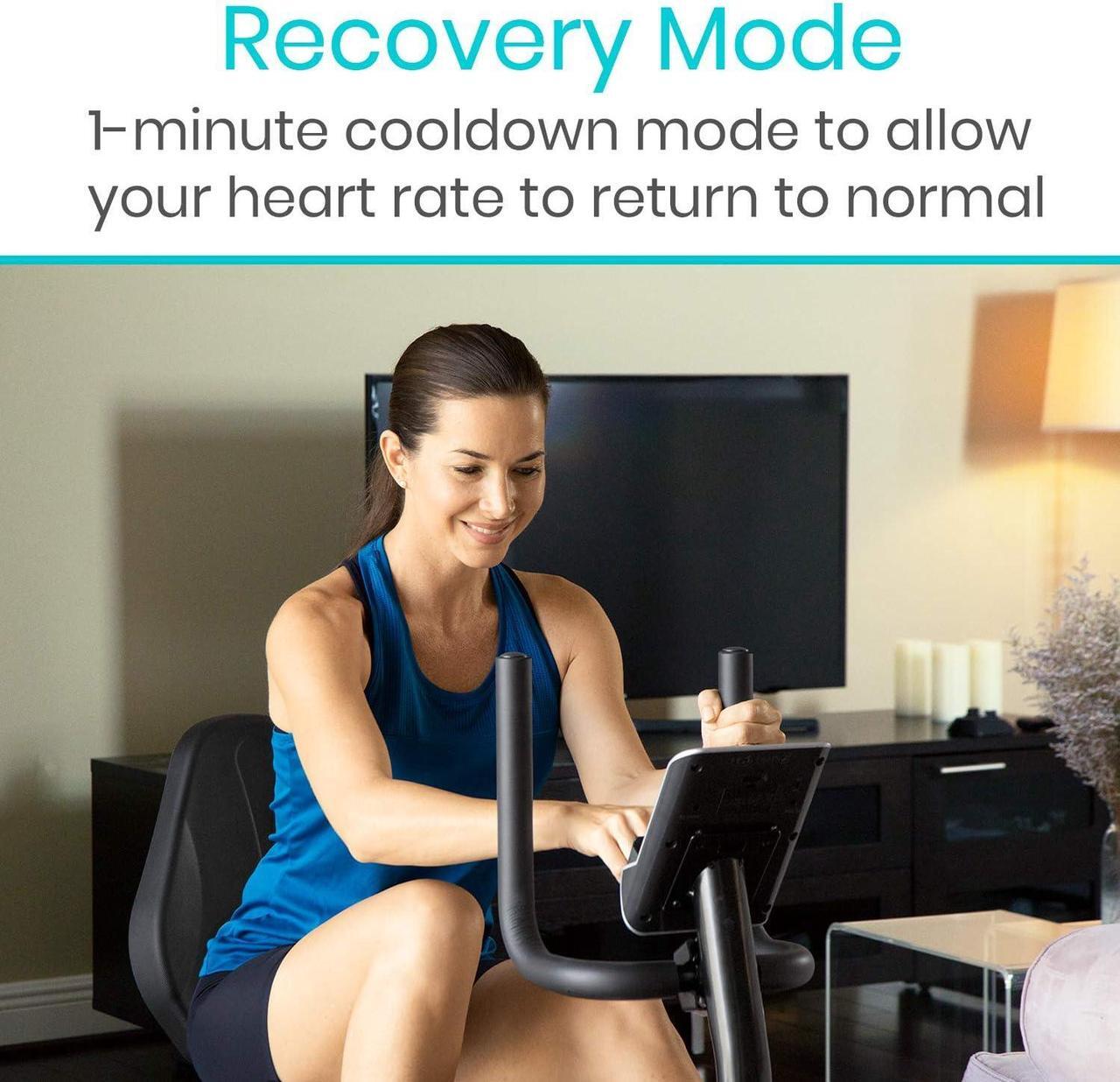 Alt view image 3 of 7 - Vive Recumbent Exercise Bike - Stationary Recumbent Exercise Cycle Device for Seniors, Adults, Men and Women - Indoor Fitness Equipment - at Home Cycling, Adjustable Resistances, Digital Display