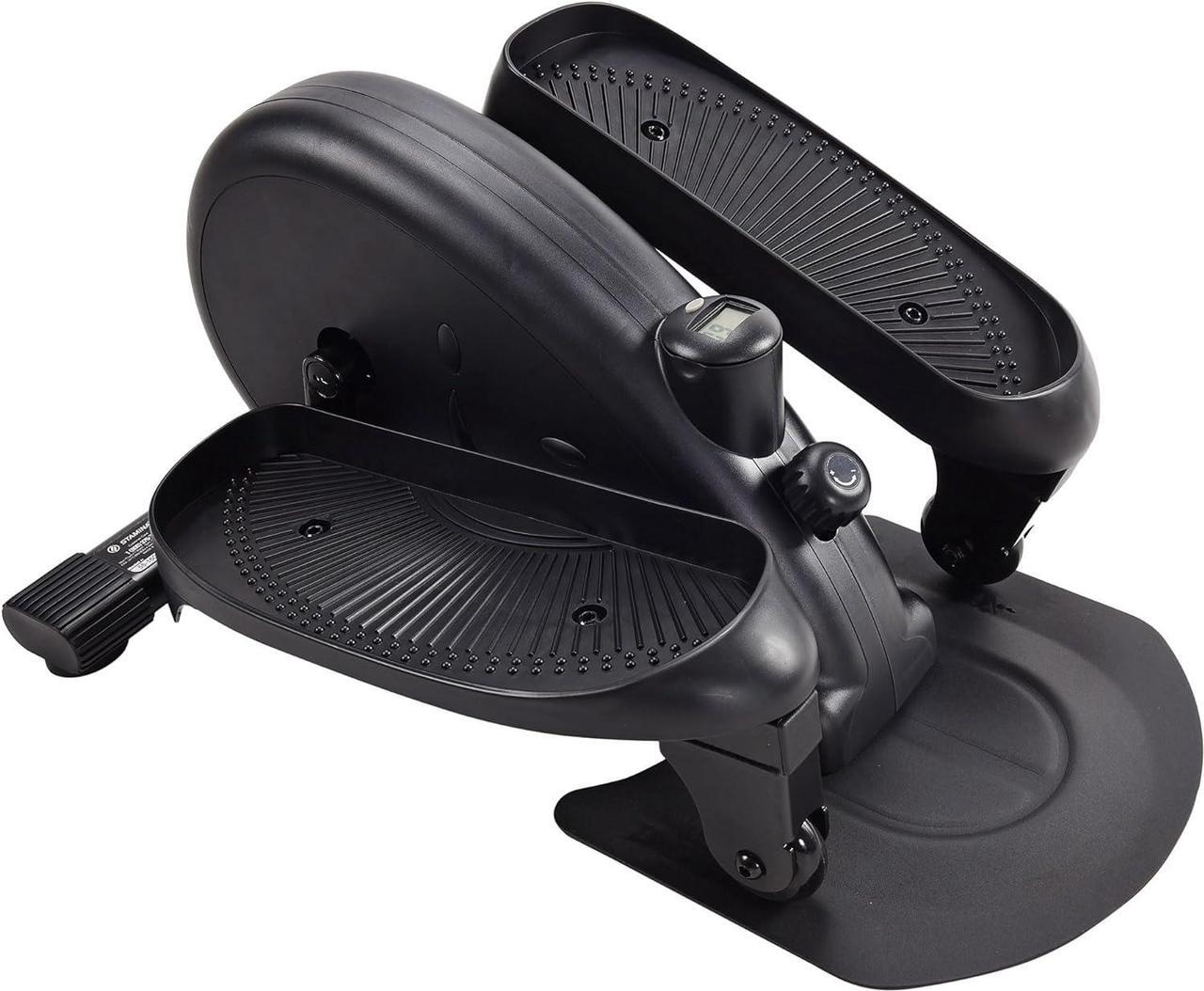 Main image of Stamina Inmotion E1000 Compact Elliptical Strider Foot Pedal Exerciser for Home Workout with 250 Pound Weight Capacity and Smart Workout App, Black