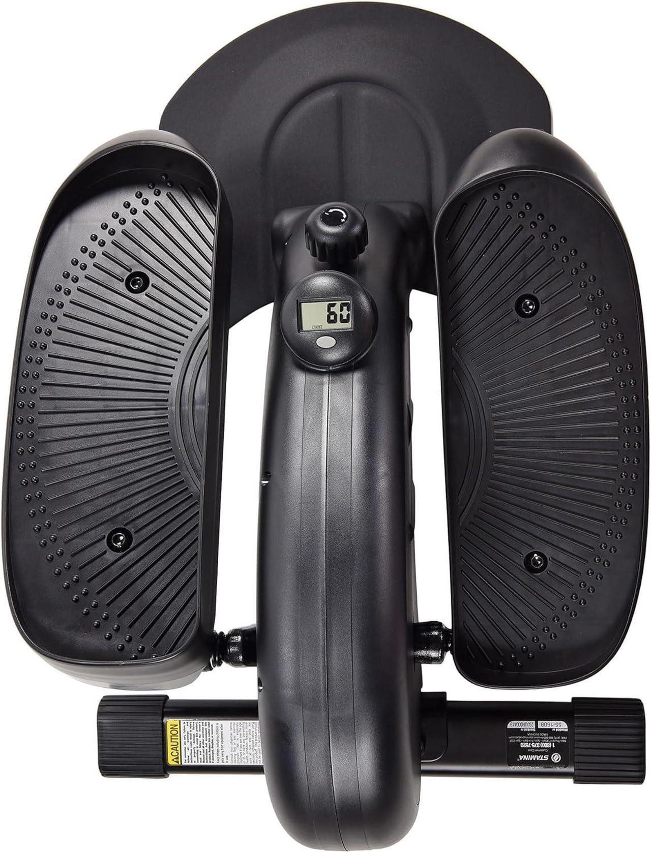 Alt view image 2 of 7 - Stamina Inmotion E1000 Compact Elliptical Strider Foot Pedal Exerciser for Home Workout with 250 Pound Weight Capacity and Smart Workout App, Black