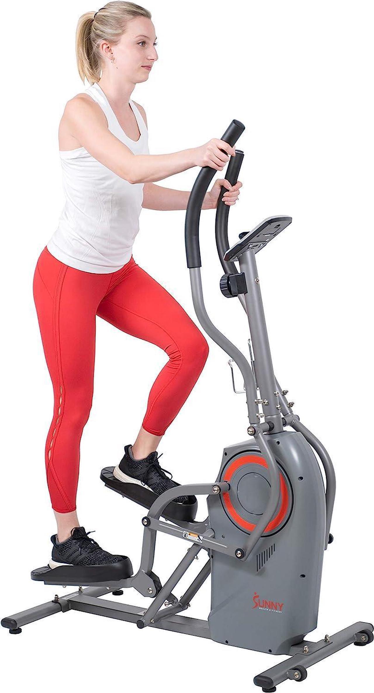 Main image of Sunny Health & Fitness Cardio Climber Stepping Elliptical Exercise Machine for Home with 8 Levels of Magnetic Resistance, Performance Monitor, Full Body Workout