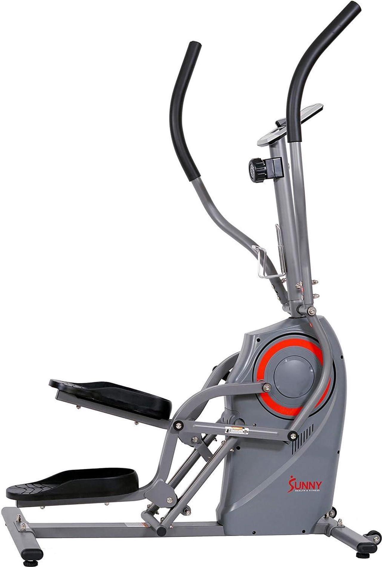 Alt view image 2 of 7 - Sunny Health & Fitness Cardio Climber Stepping Elliptical Exercise Machine for Home with 8 Levels of Magnetic Resistance, Performance Monitor, Full Body Workout