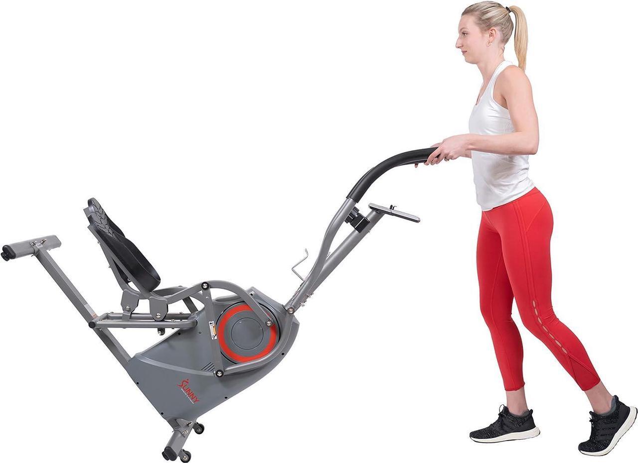 Alt view image 6 of 7 - Sunny Health & Fitness Cardio Climber Stepping Elliptical Exercise Machine for Home with 8 Levels of Magnetic Resistance, Performance Monitor, Full Body Workout