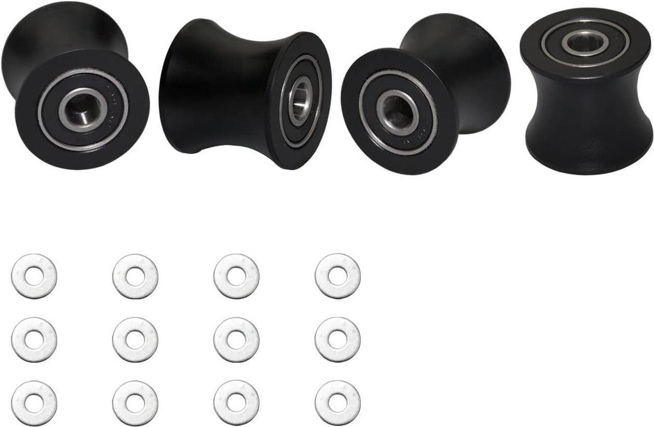 Main image of FRECCU Total Gym Replacement Set of 4 Wheels/Rollers for Models DLX, DLX II, DLX III, Adv DLX, Pilates, Pilates Pro 2500, 3000, 4000570, 2000 Black